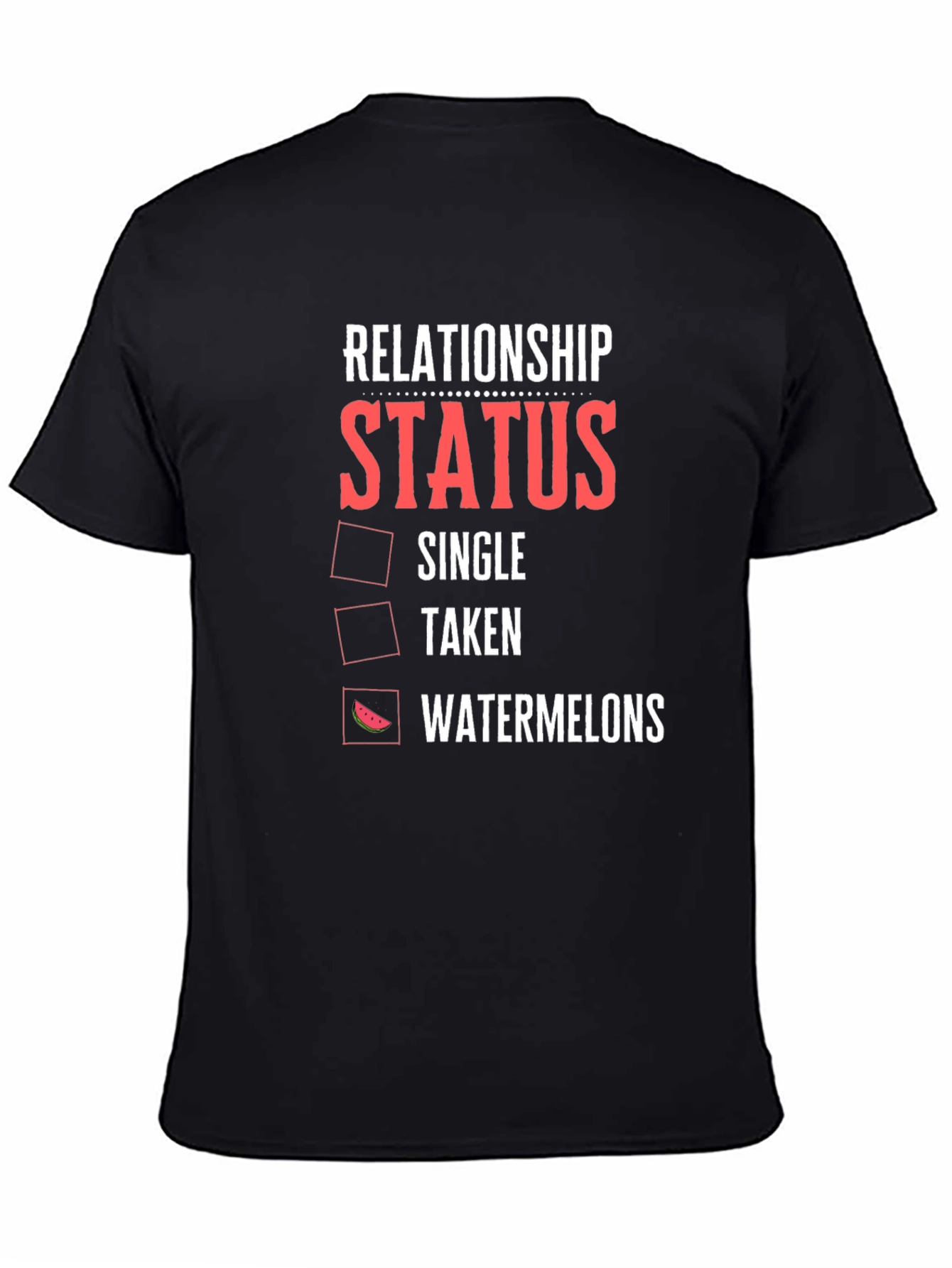 Black Relationship Status: Watermelons T-Shirt view 4