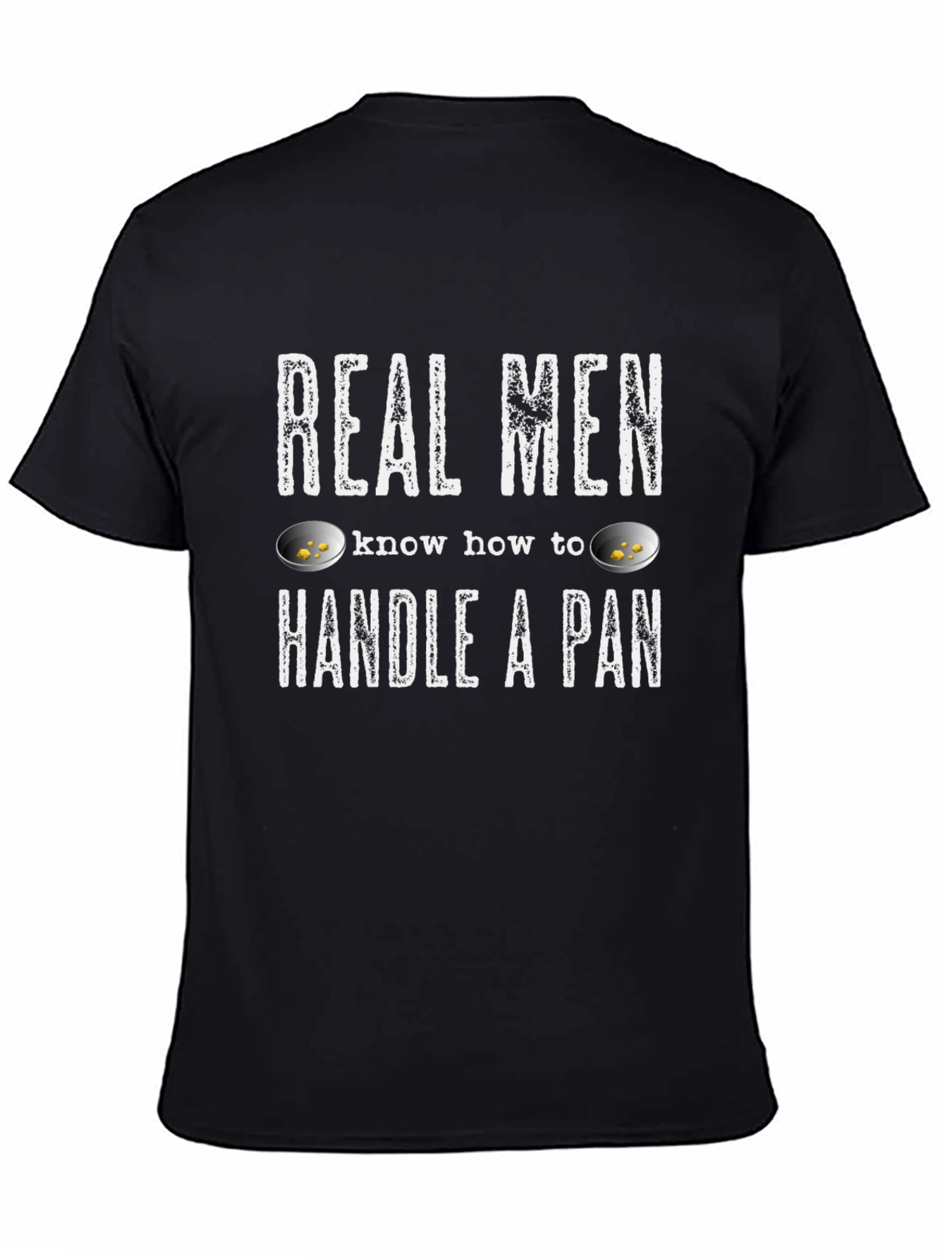 Black Real Men Handle a Pan T-Shirt - Gold Panning view 4
