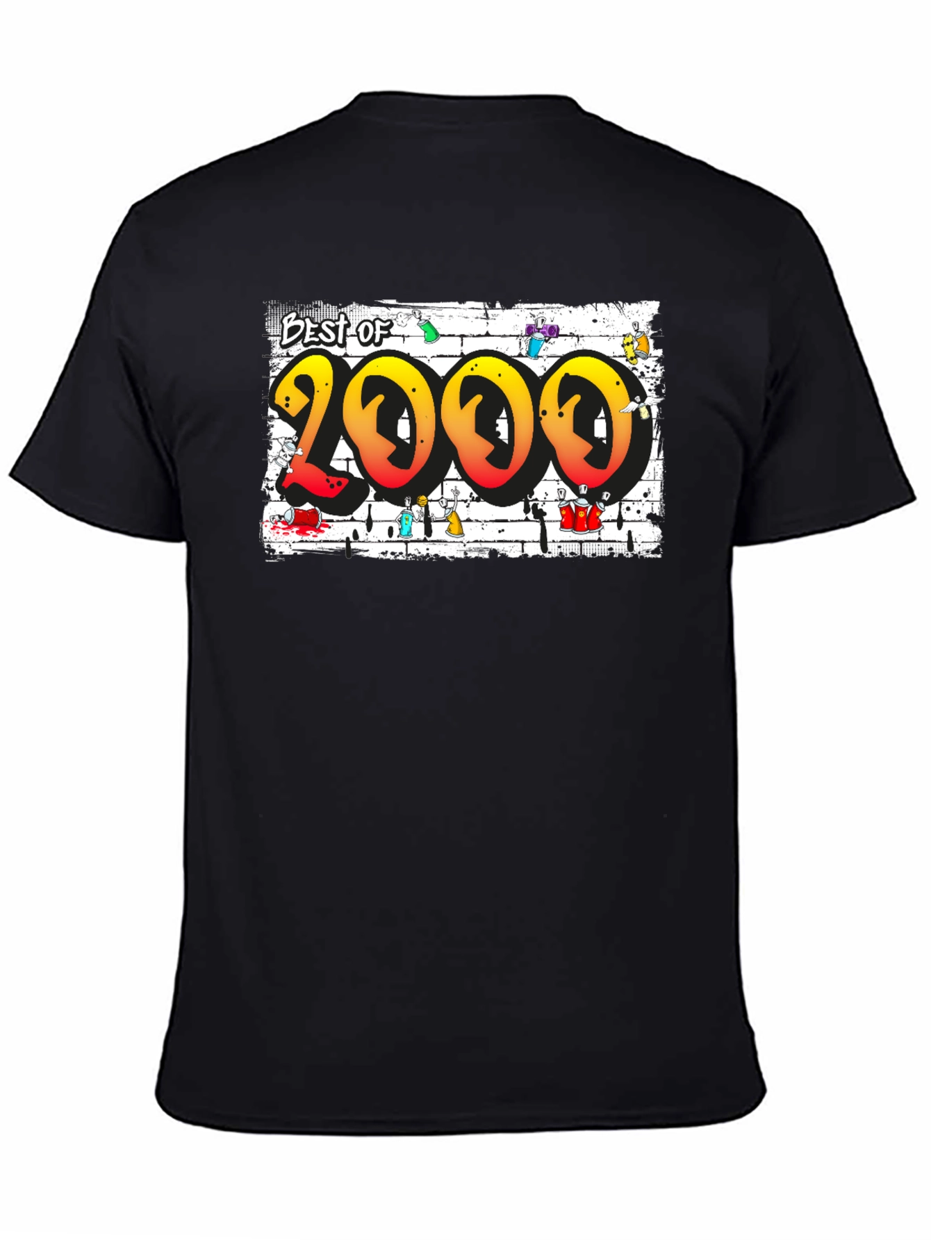 Black Best of 2000 Graffiti T-Shirt view 4