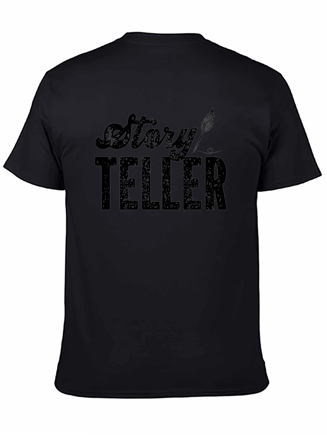 Black Story Teller Graphic Tee - Black T-Shirt view 4
