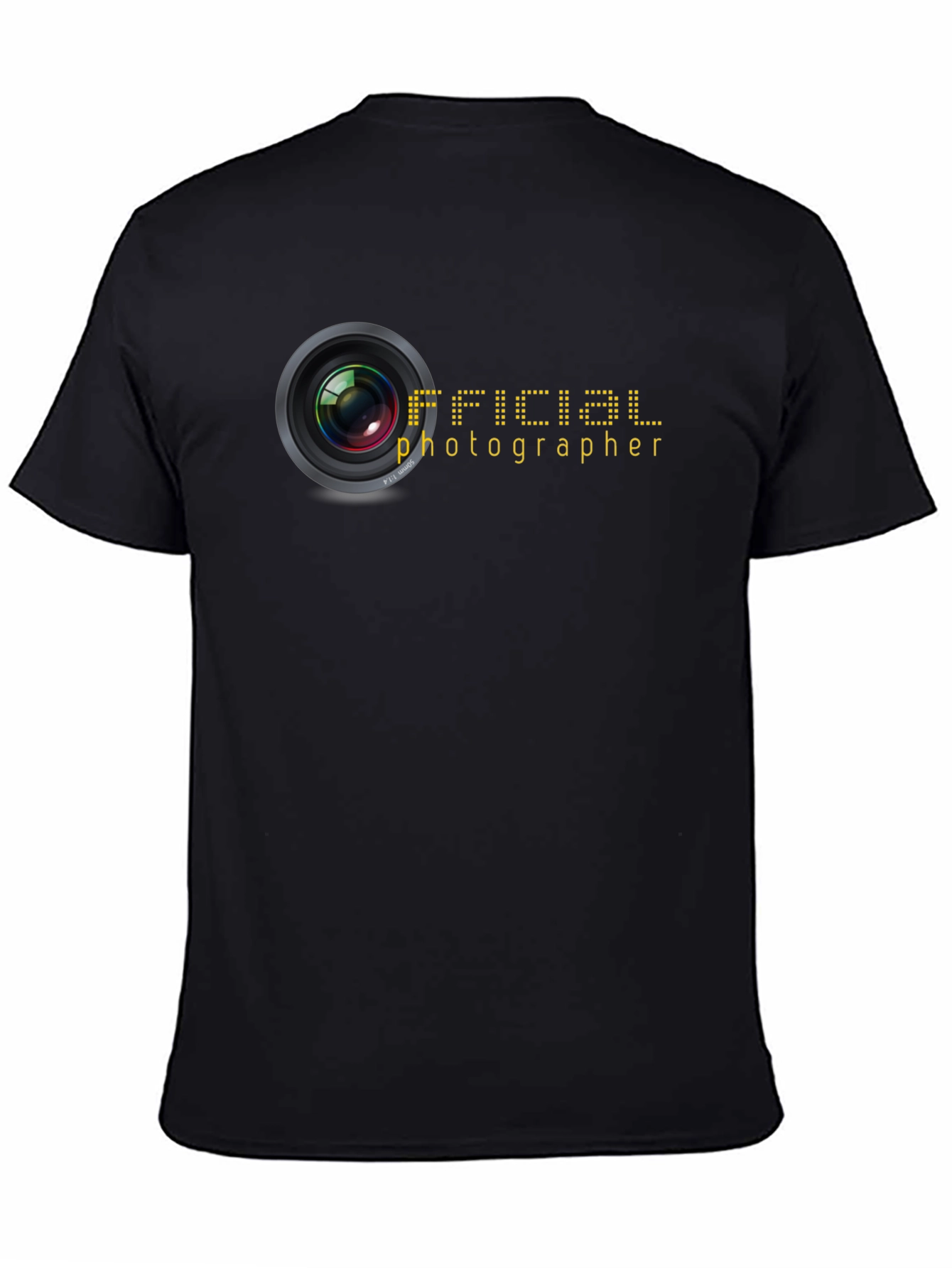 Black Official Photographer Graphic Black T-Shirt view 4