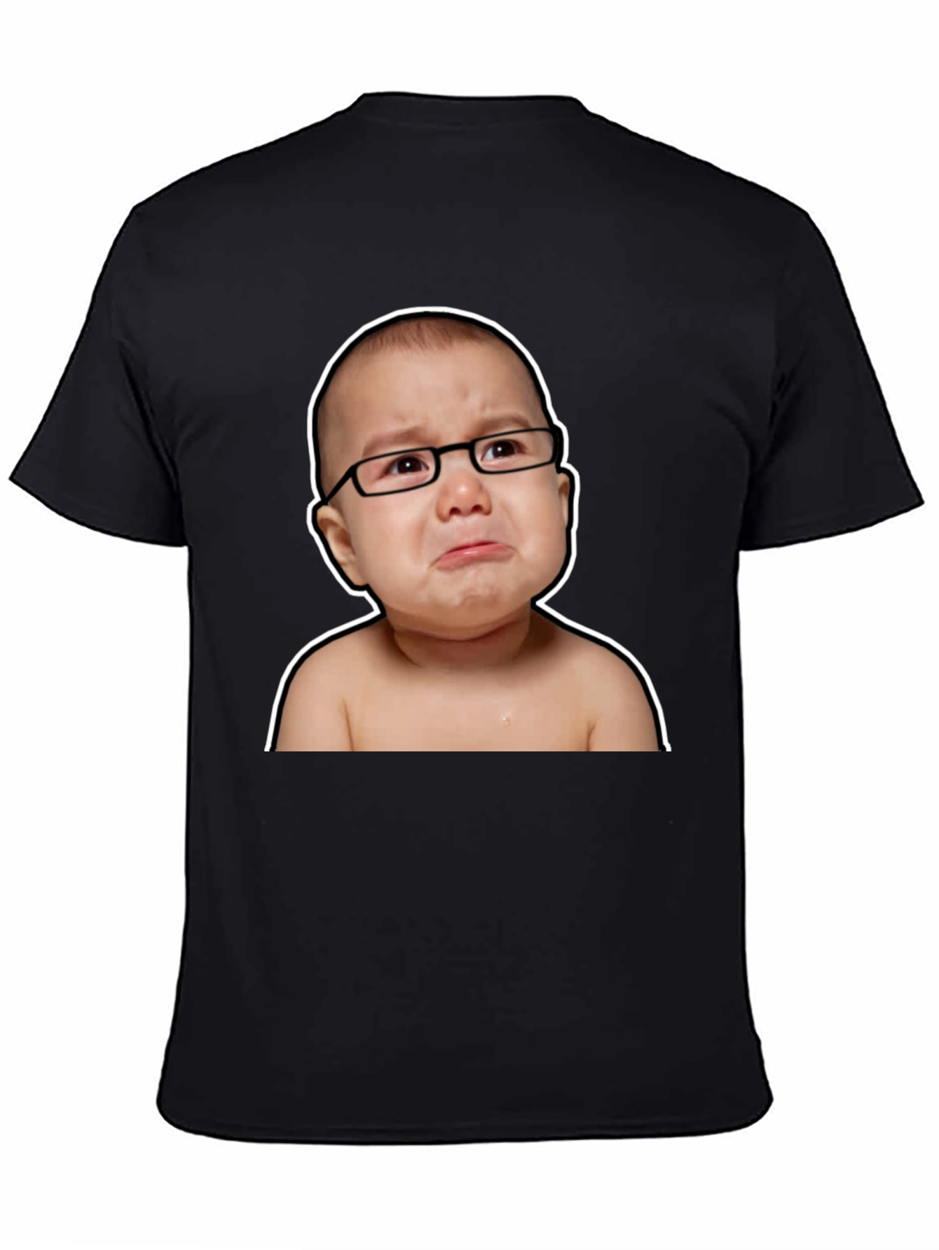 Black Crying Baby Graphic Tee view 4