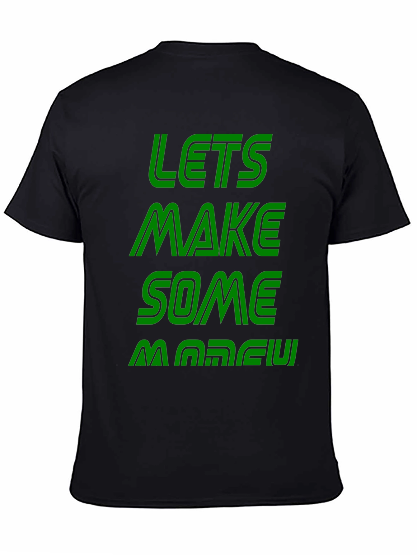 Black Let's Make Some Money Graphic Tee view 4