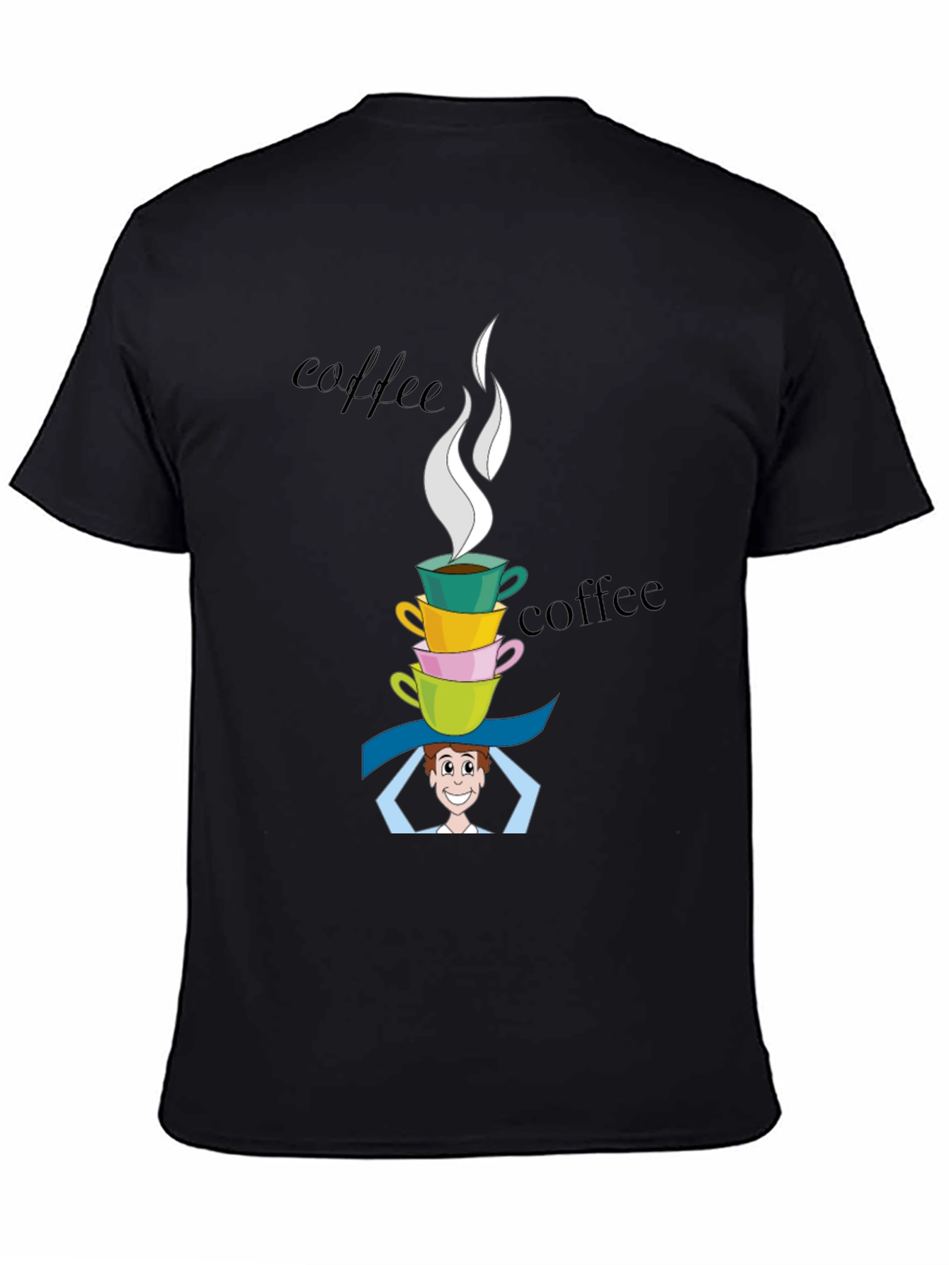 Black Coffee Stack Programmer T-Shirt view 4