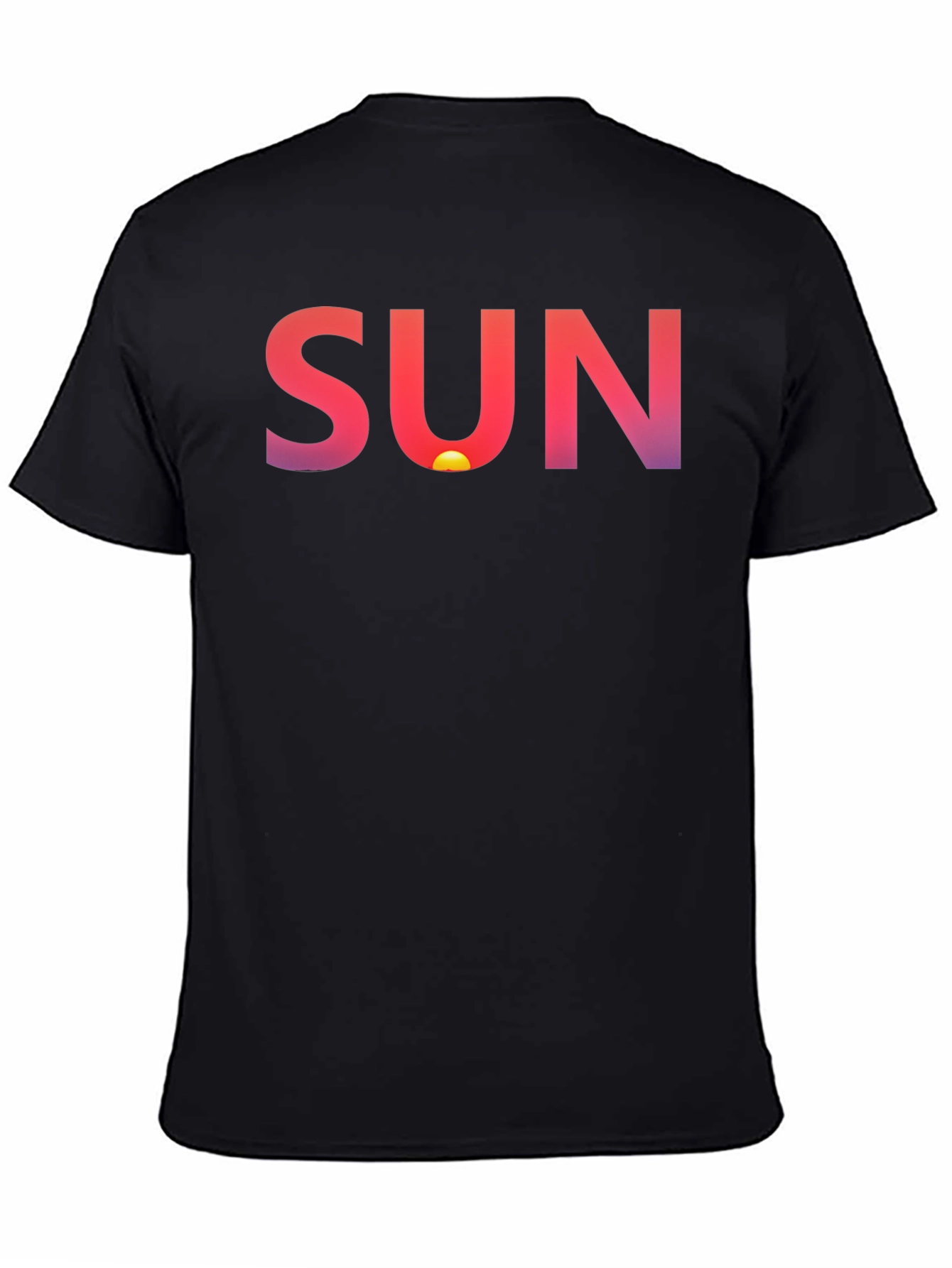 Black Sunset Graphic Tee - Soft Cotton Blend, Casual Style view 4