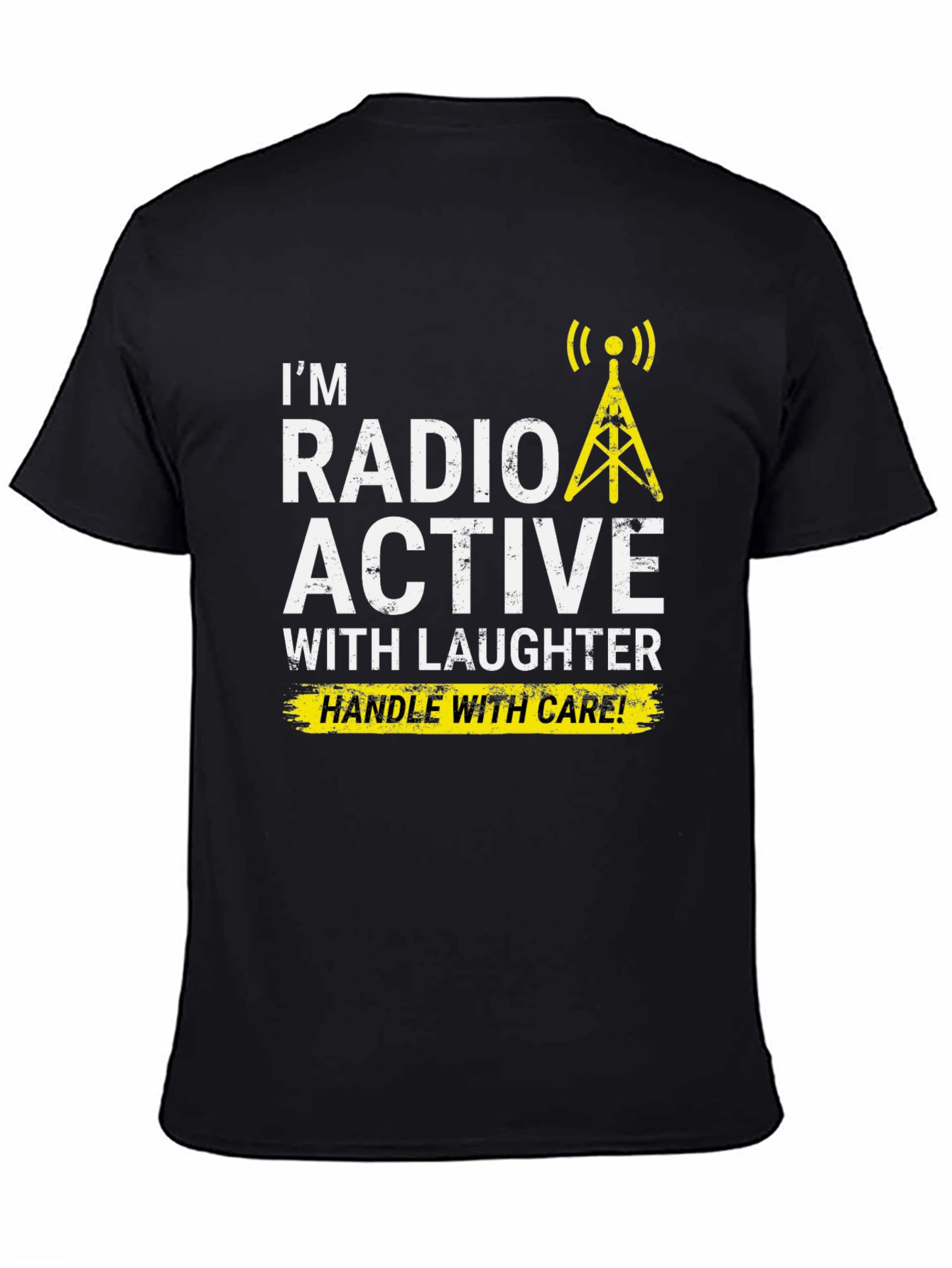Black Radioactive Laughter T-Shirt - Handle with Care! view 4