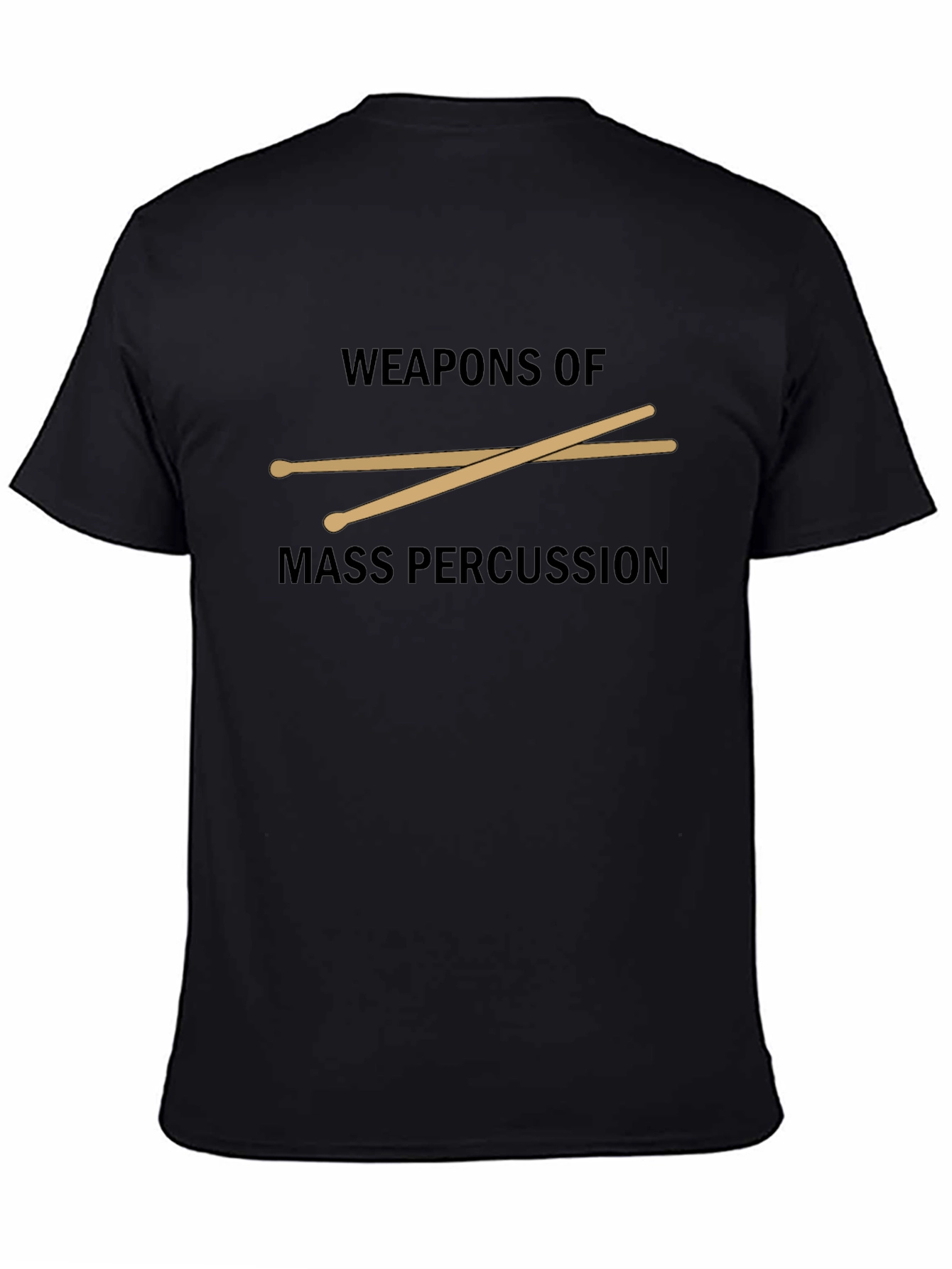 Black Weapons of Mass Percussion Black T-Shirt view 4