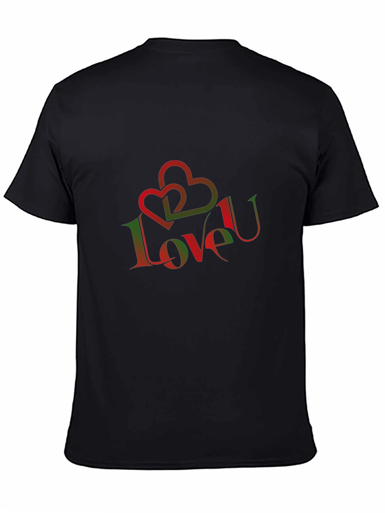 Black Love U Graphic Tee - Stylish Black T-Shirt view 4