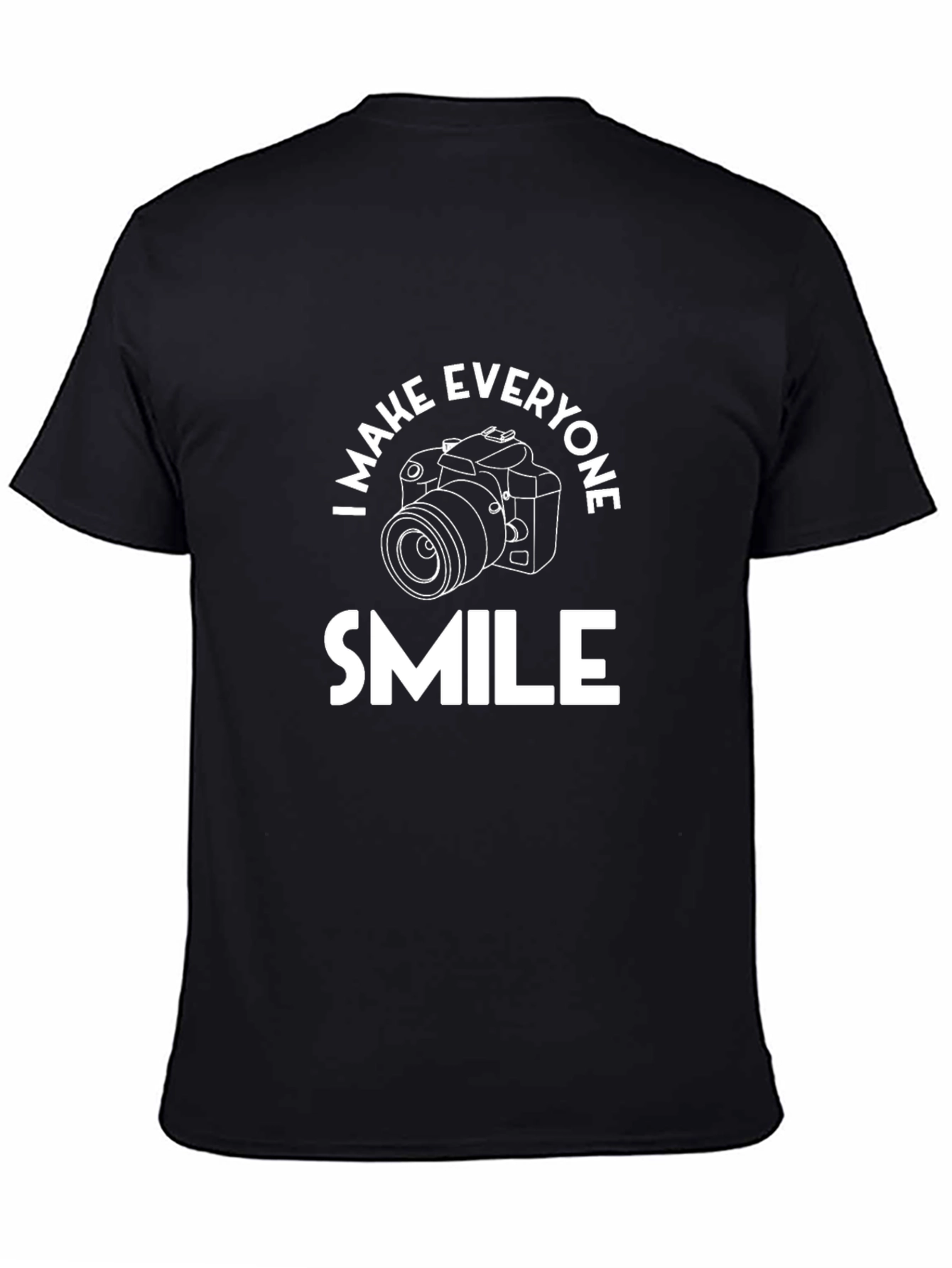 Black I Make Everyone Smile Graphic Tee - Photographer T-Shirt view 4