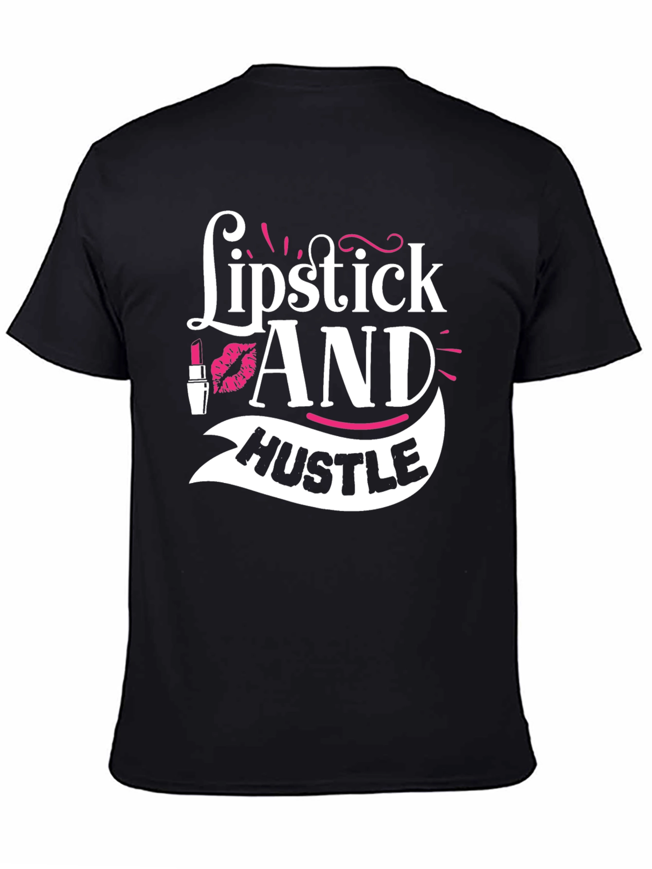 Black Lipstick and Hustle Graphic T-Shirt view 4
