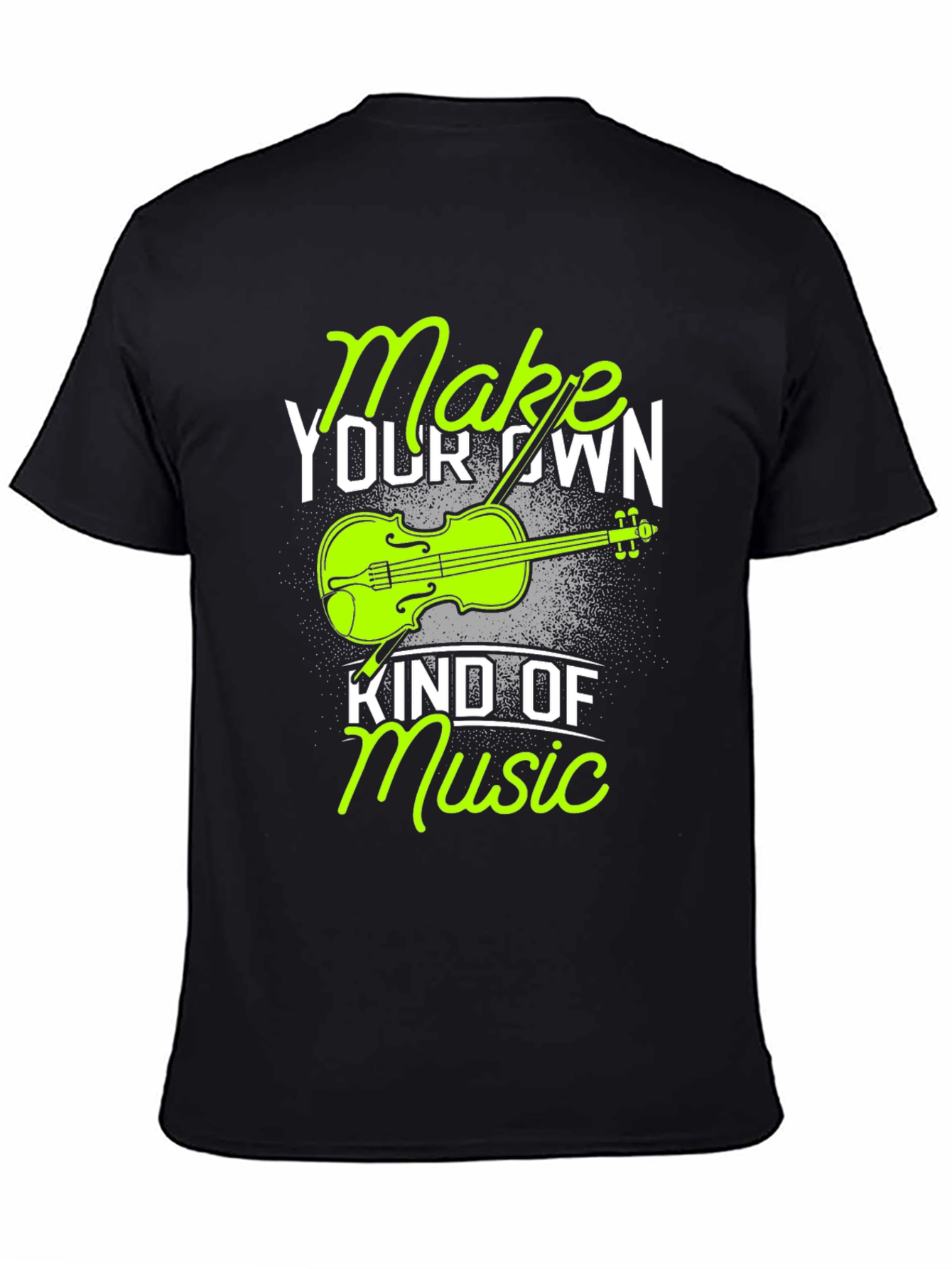 Black Make Your Own Kind of Music T-Shirt - Violin Graphic Tee view 4