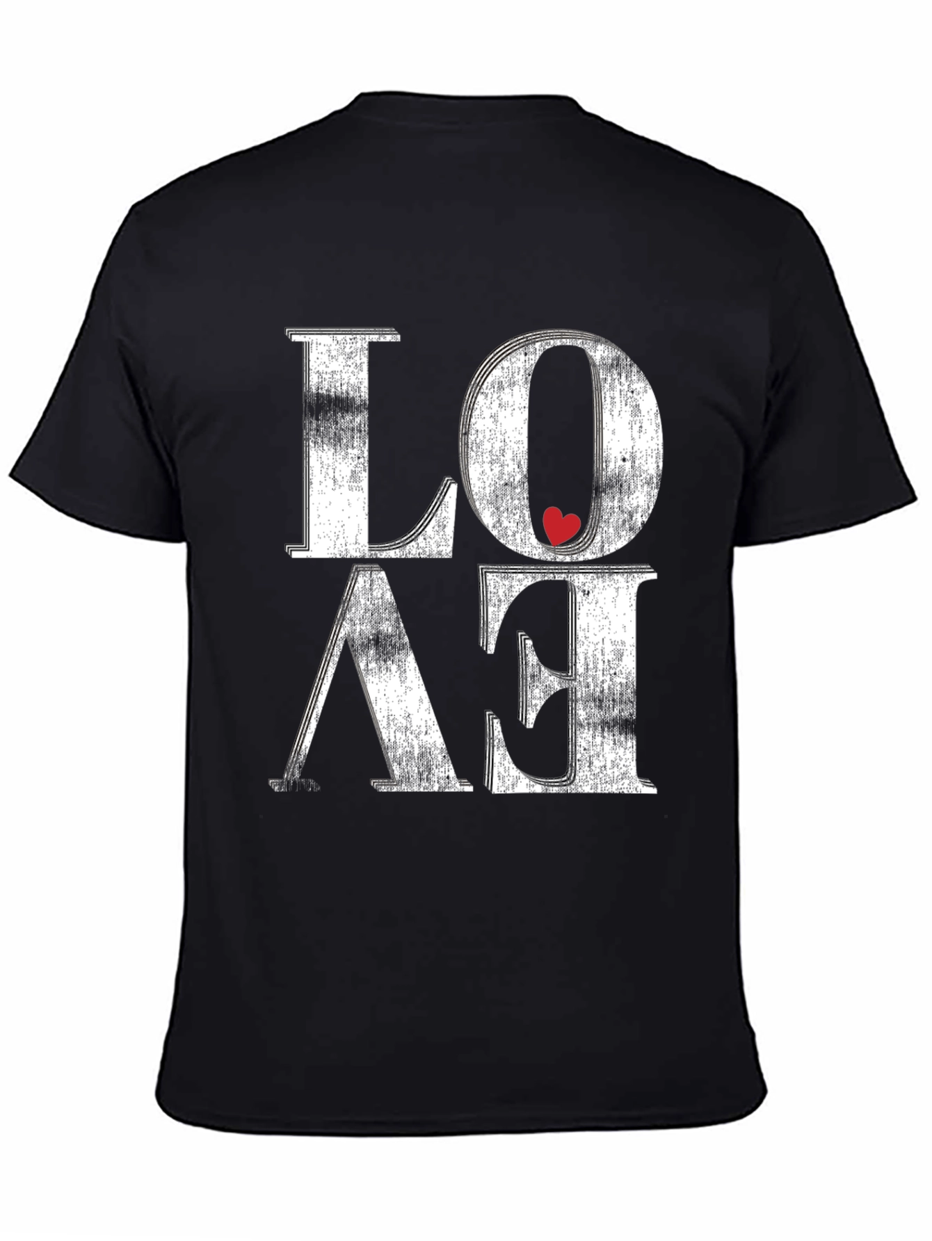 Black Love Graphic Tee - Distressed Print view 4
