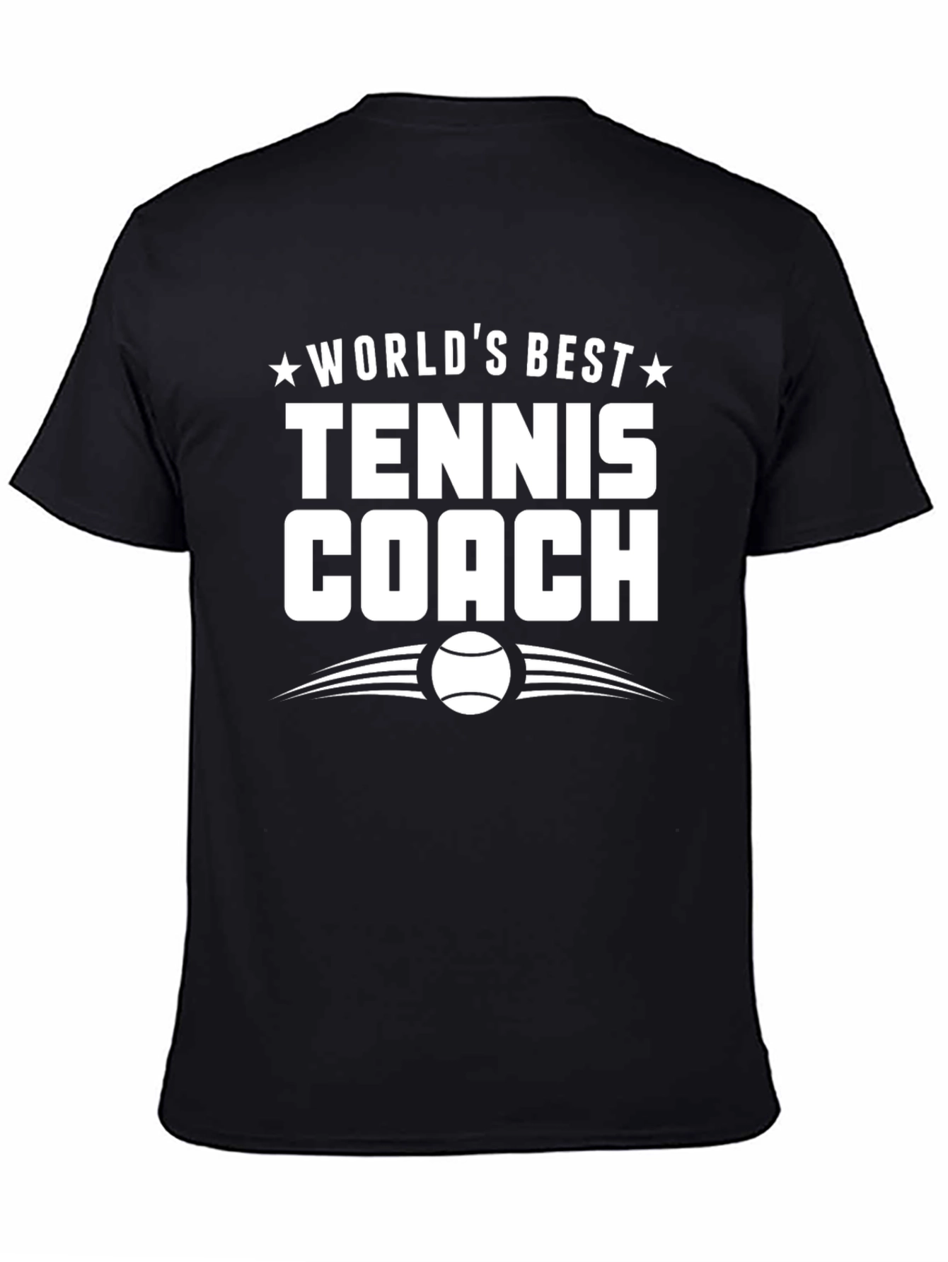 Black World's Best Tennis Coach T-Shirt view 4