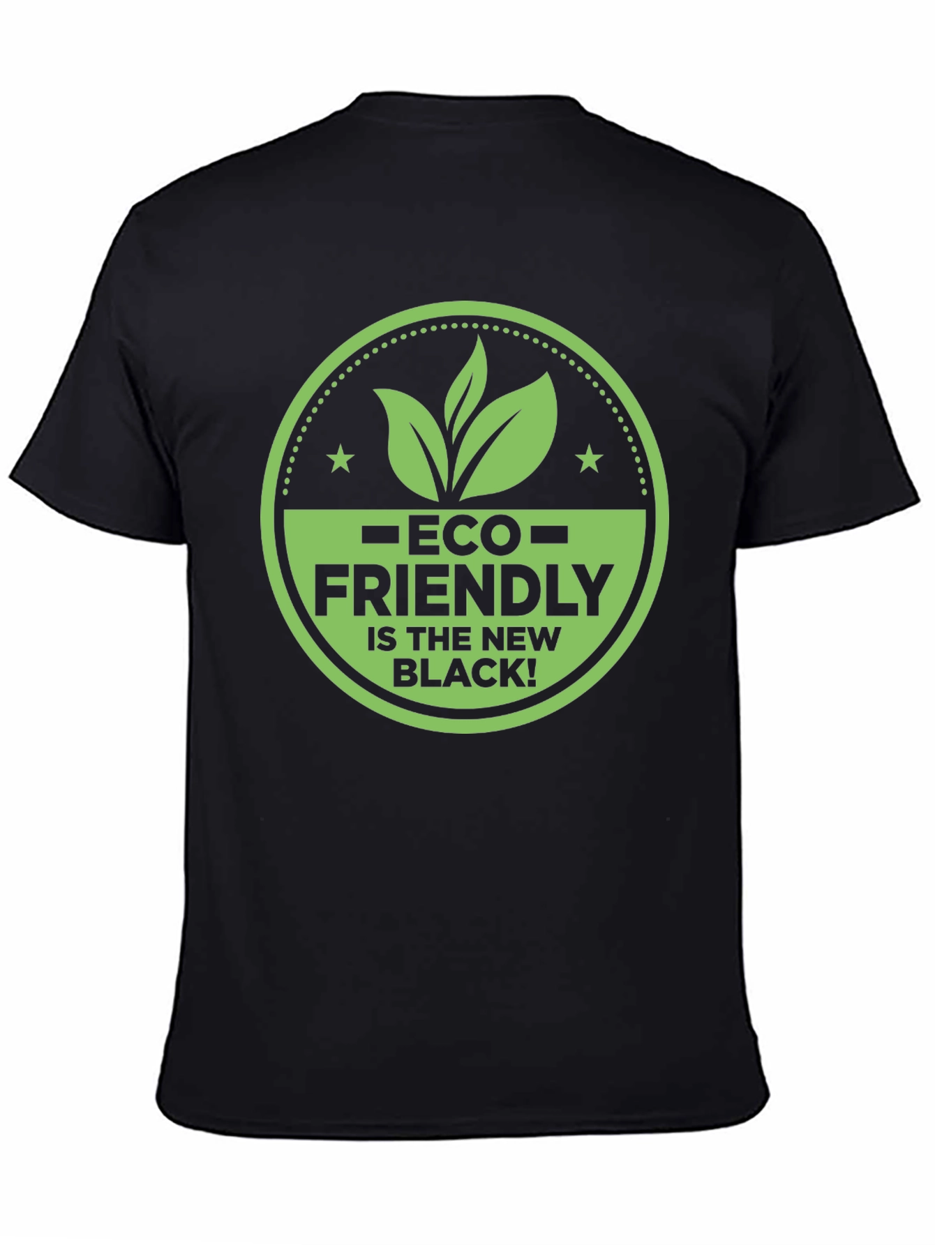 Black Eco-Friendly T-Shirt: Black is the New Black! view 4