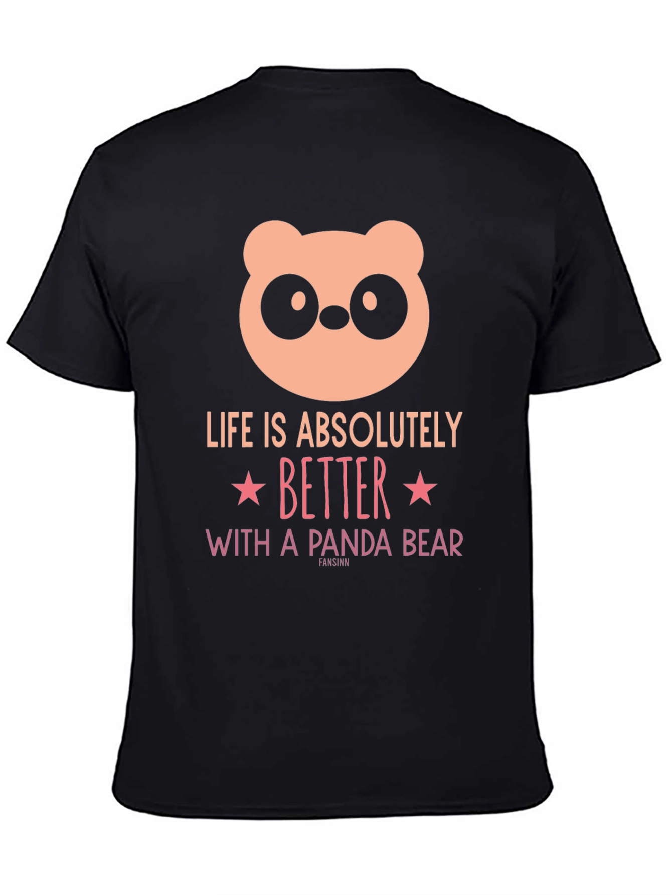 Black Panda Bear Graphic Tee - Life is Better view 4
