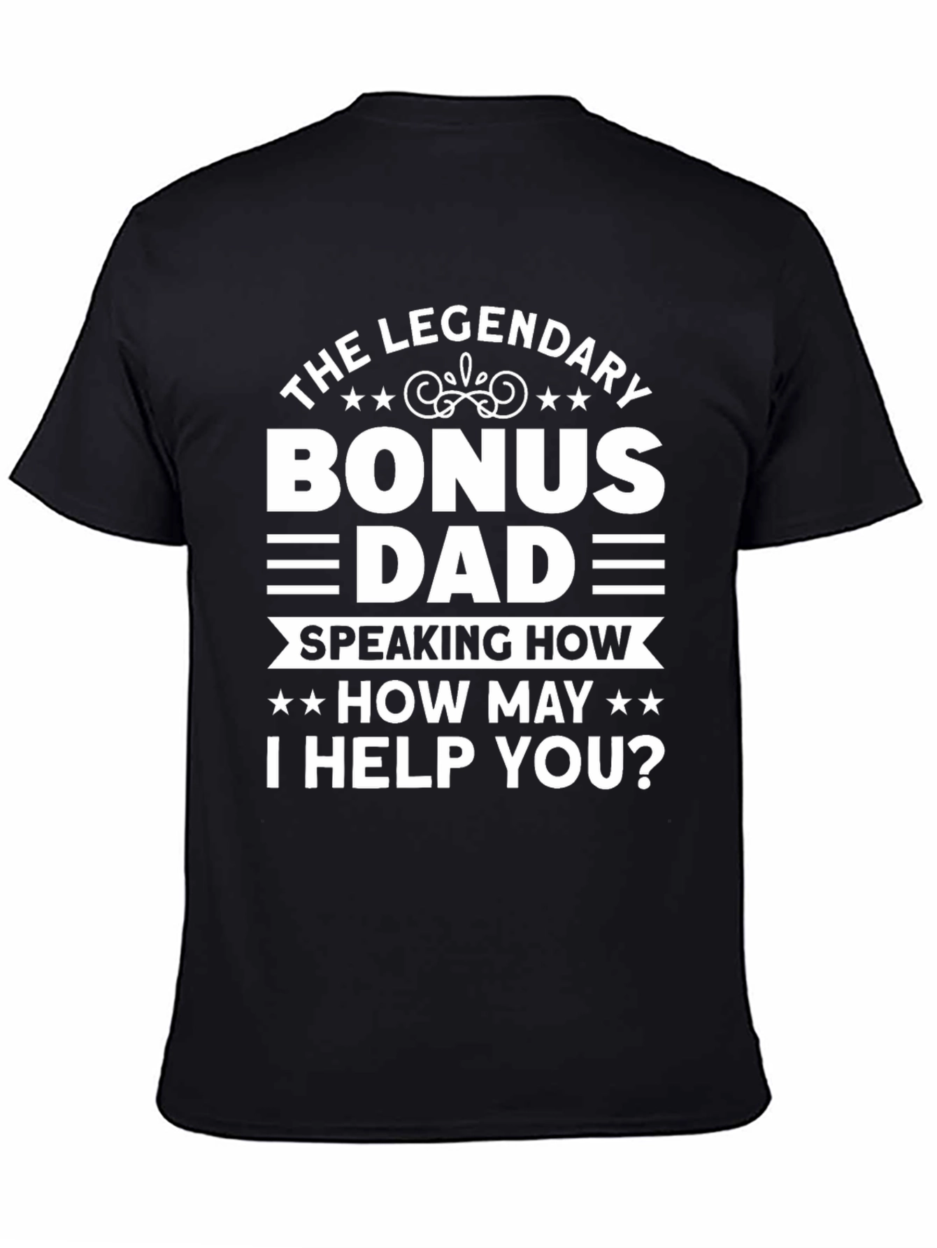Black Legendary Bonus Dad T-Shirt view 4