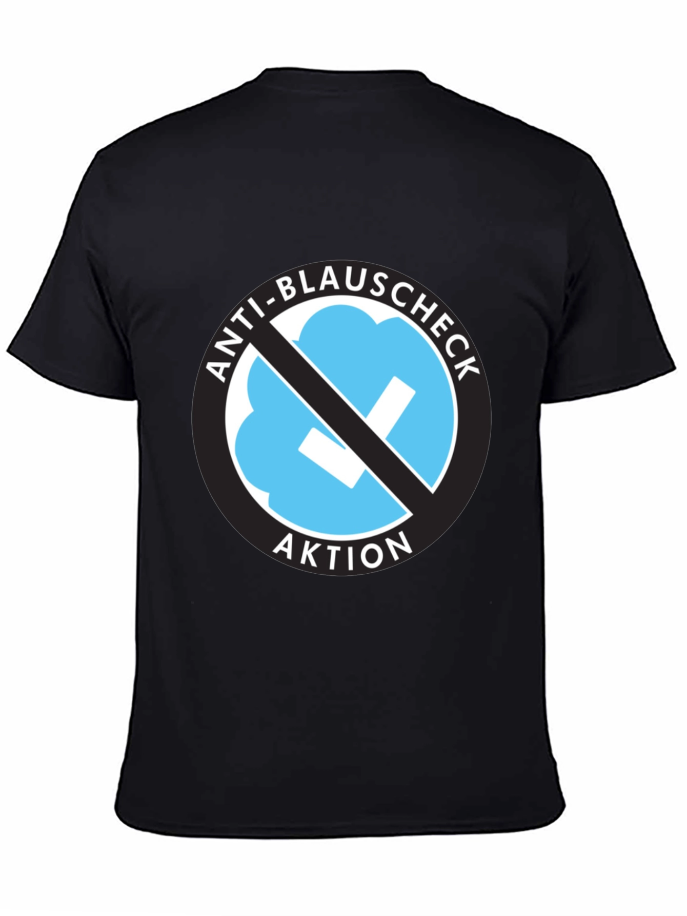 Black Anti-Blauschcheck T-Shirt view 4