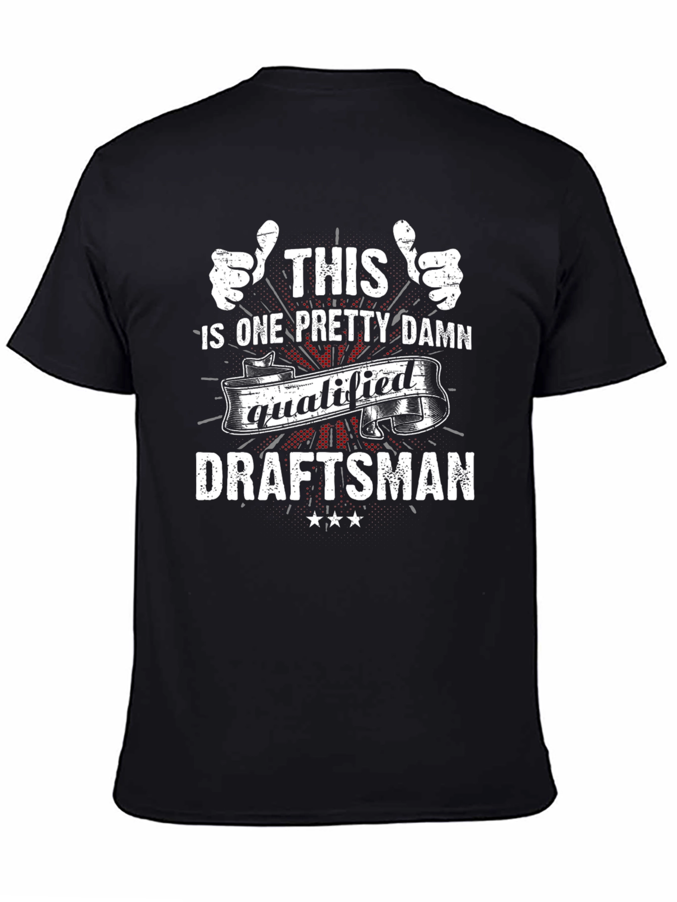 Black Qualified Draftsman Graphic T-Shirt view 4