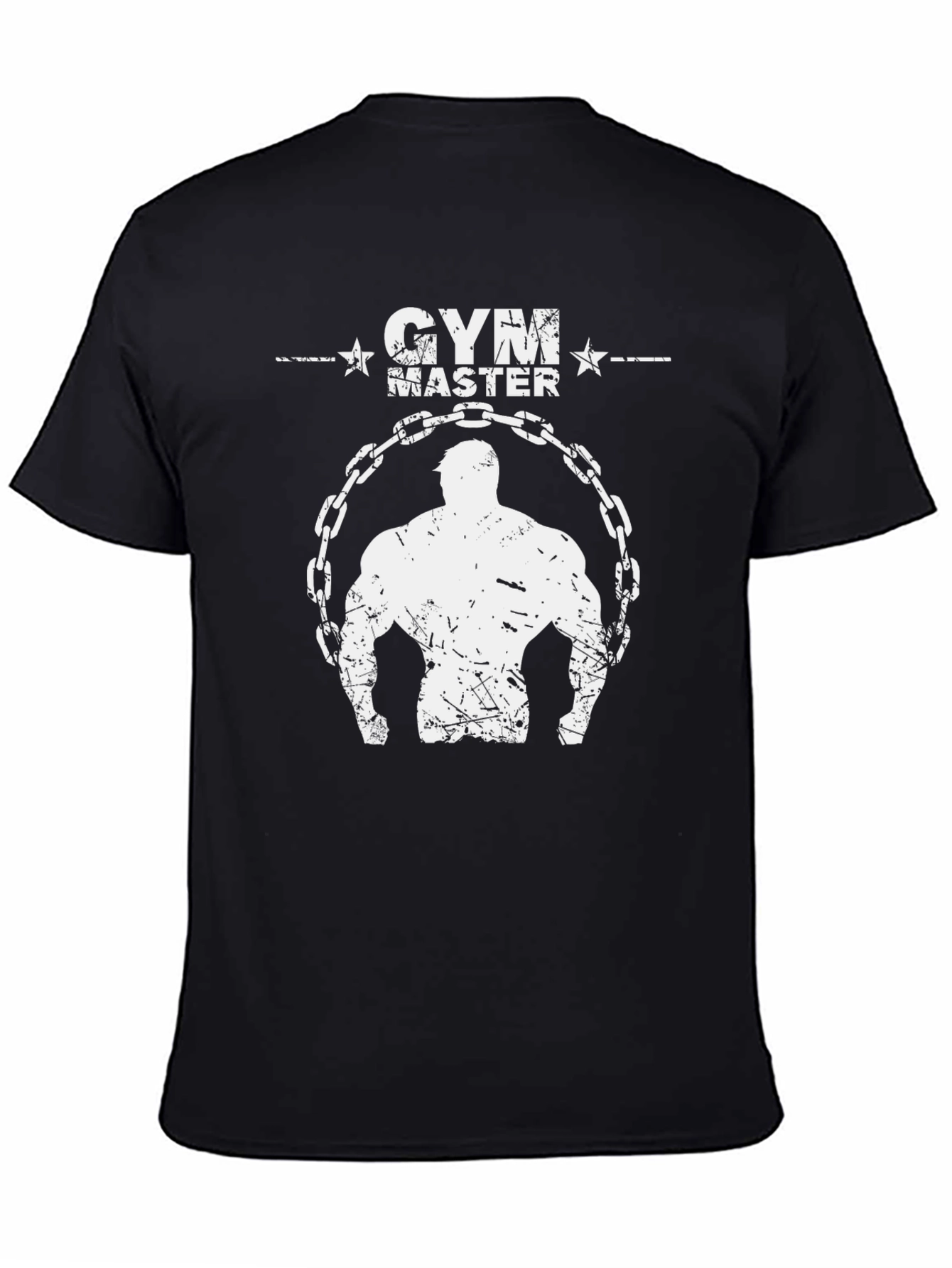 Black Gym Master Graphic Tee - Bodybuilding Shirt view 4