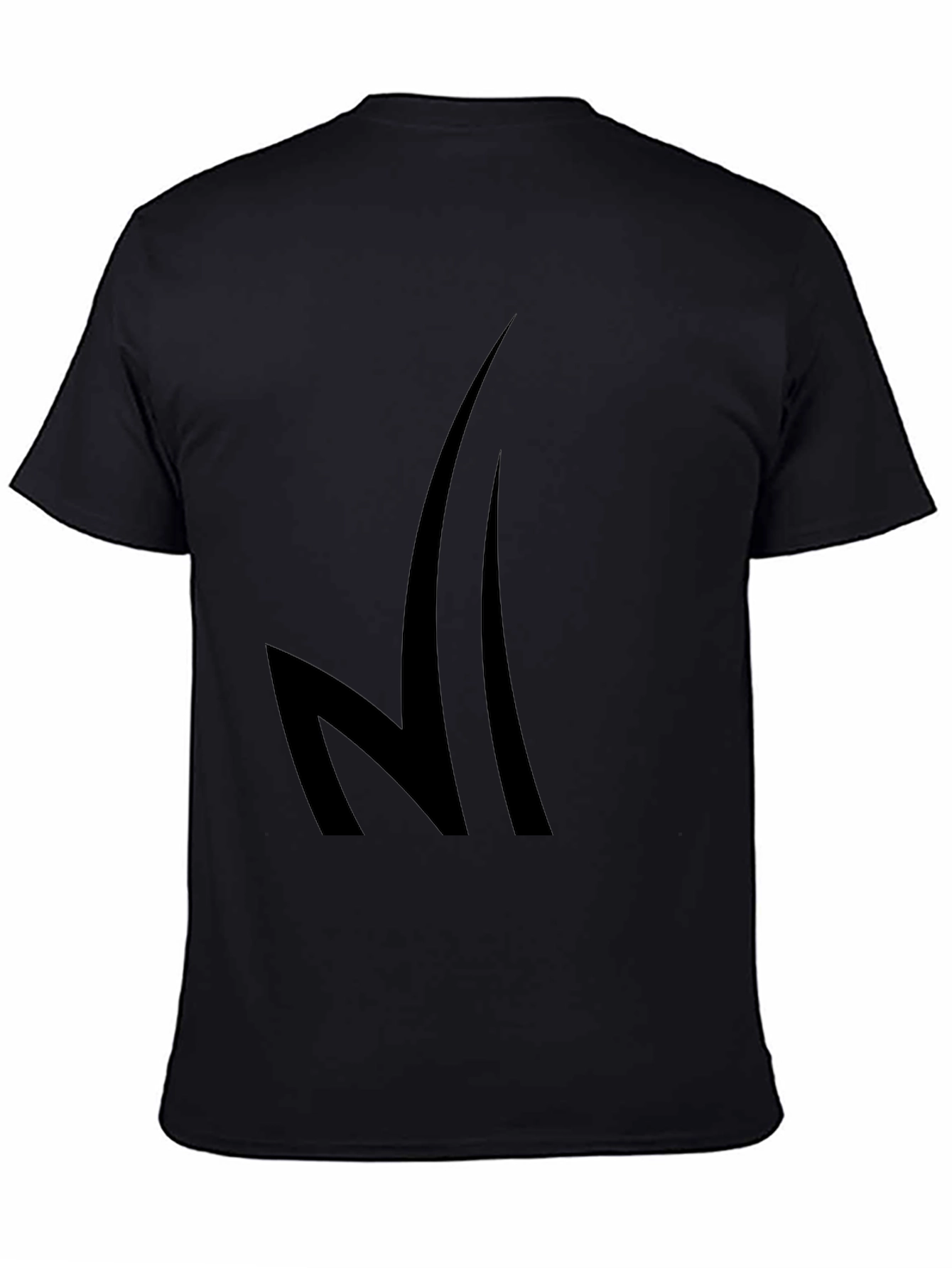 Black Black Graphic Tee - Modern Design view 4