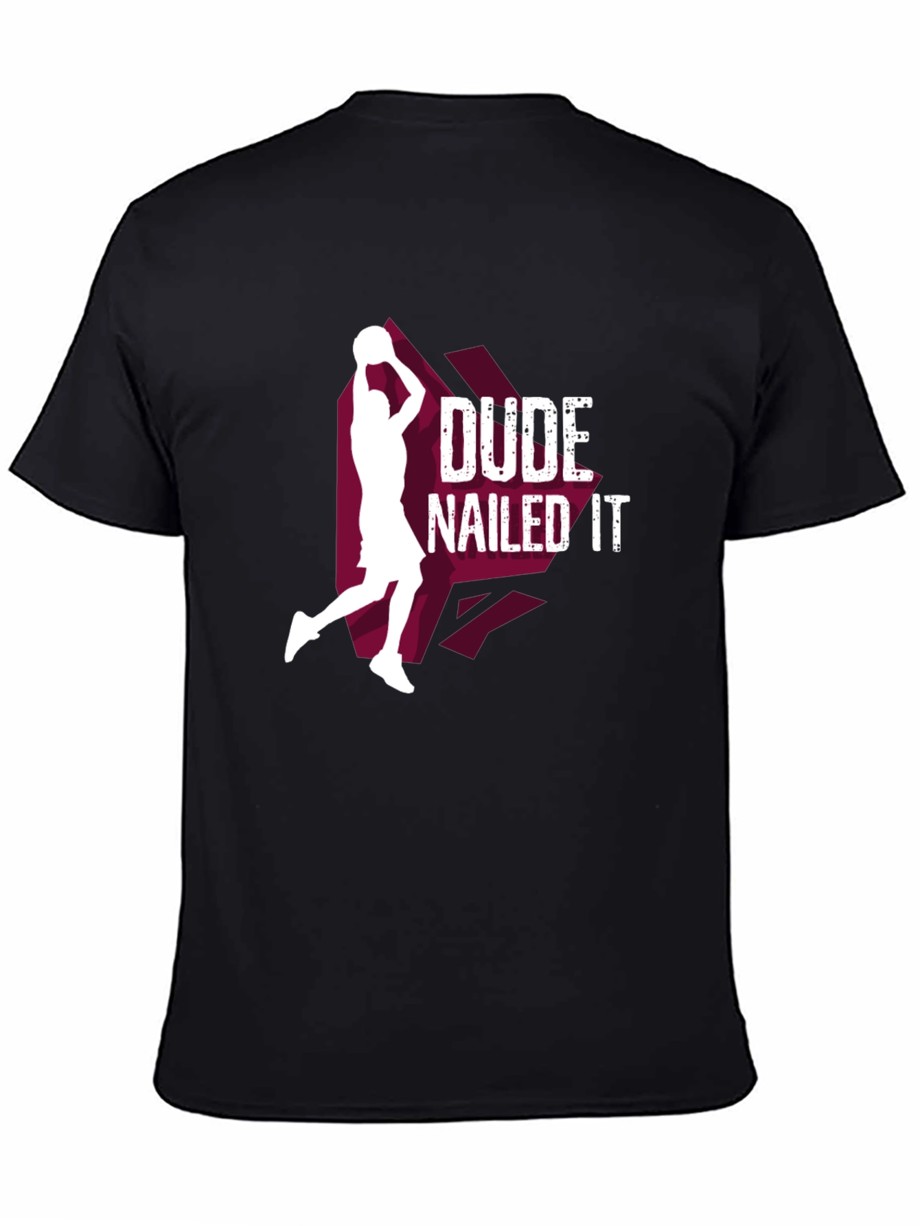 Black Dude Nailed It T-Shirt - Basketball Graphic Tee view 4
