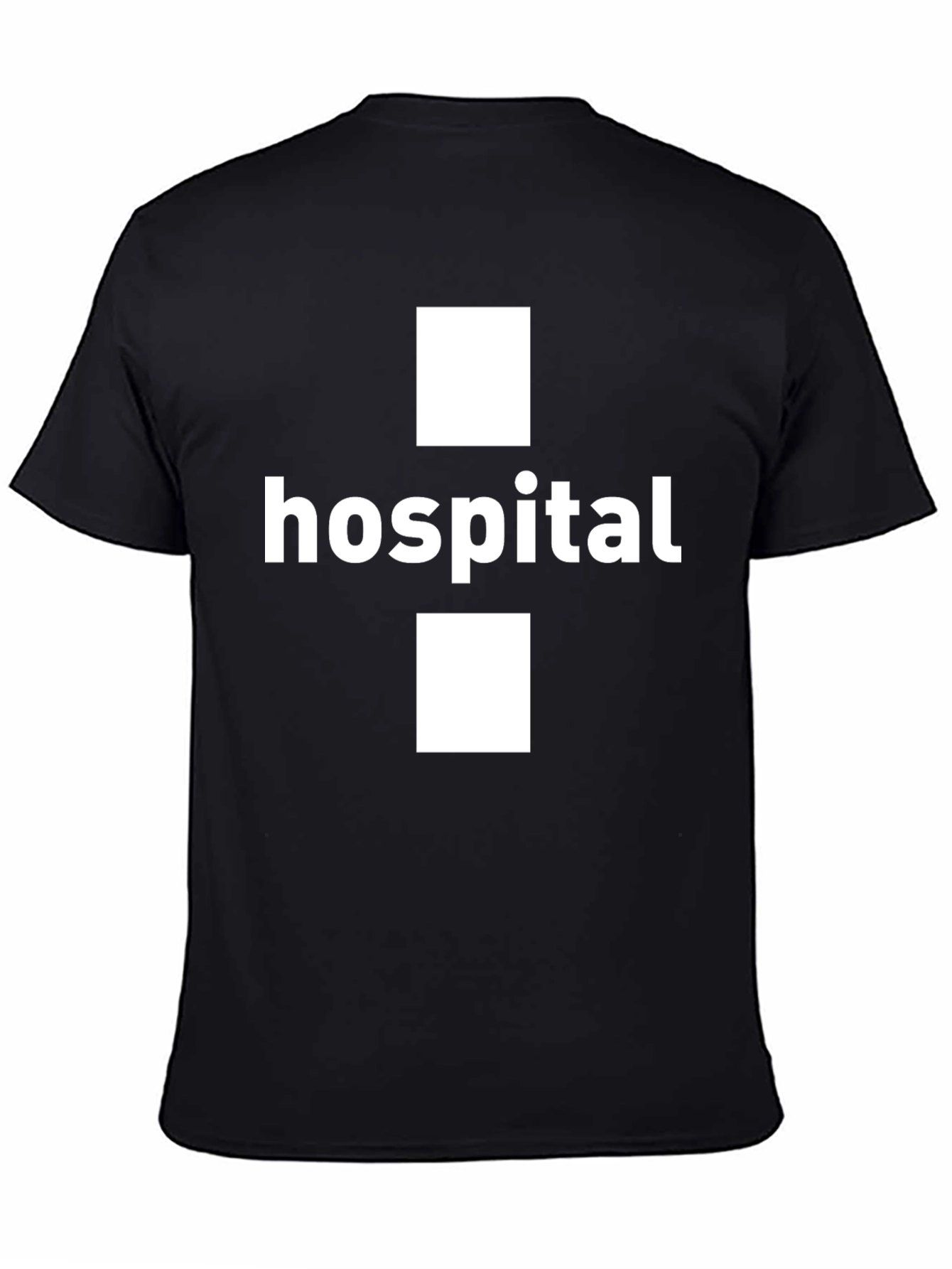 Black Hospital Plus T-Shirt - Classic Design view 4