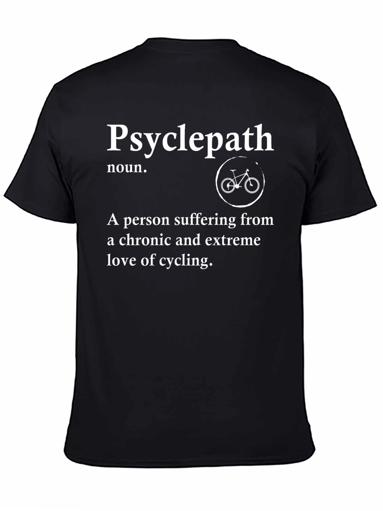 Black Psyclepath Cycling Enthusiast T-Shirt view 4