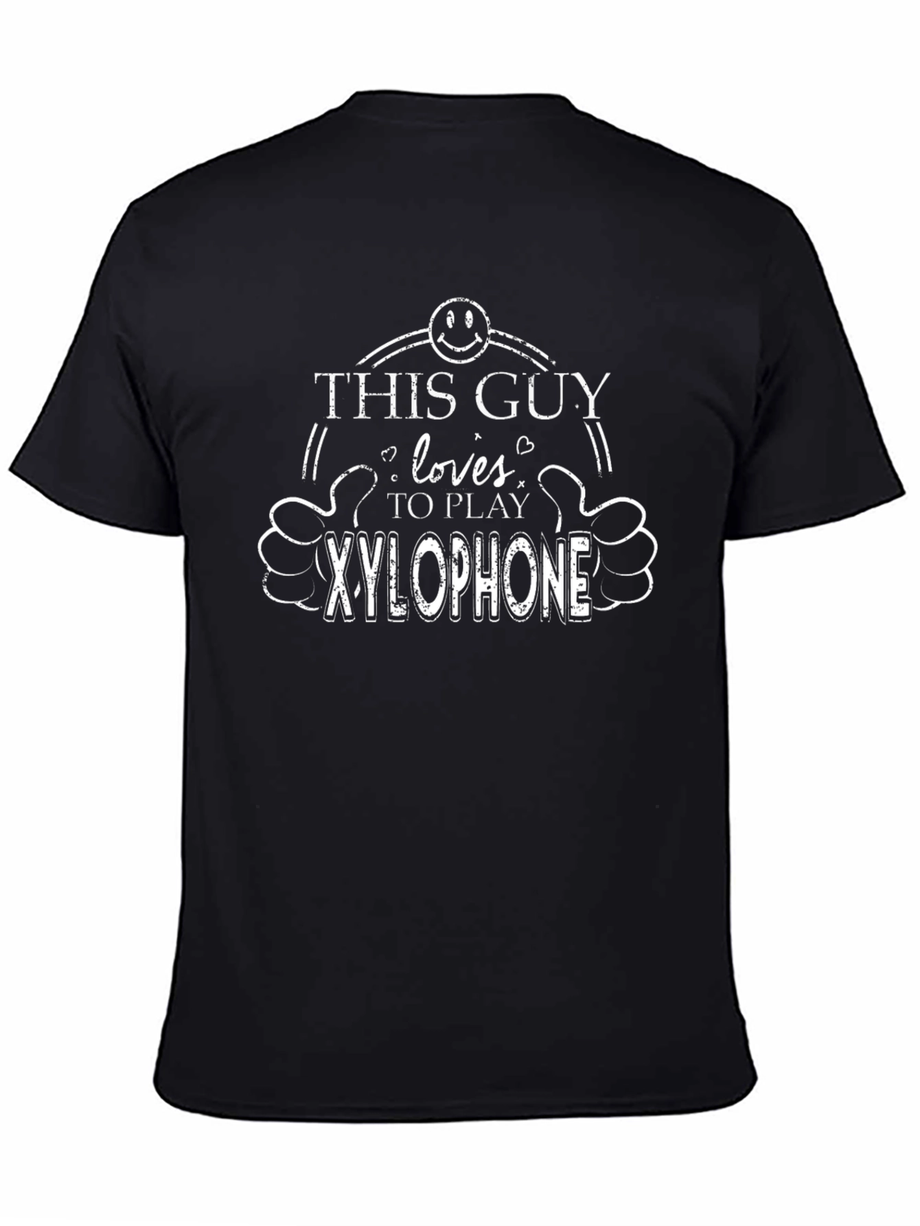 Black This Guy Loves to Play Xylophone Black T-Shirt view 4