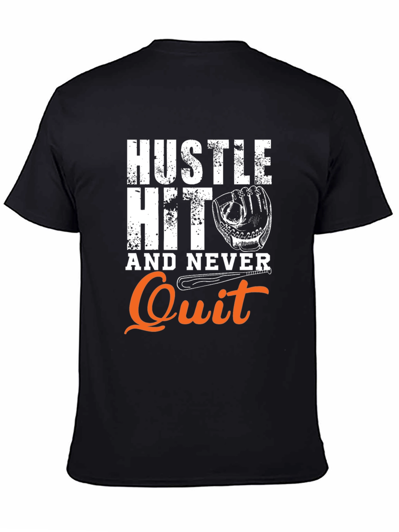 Hustle Hit and Never Quit Graphic Tee - 4
