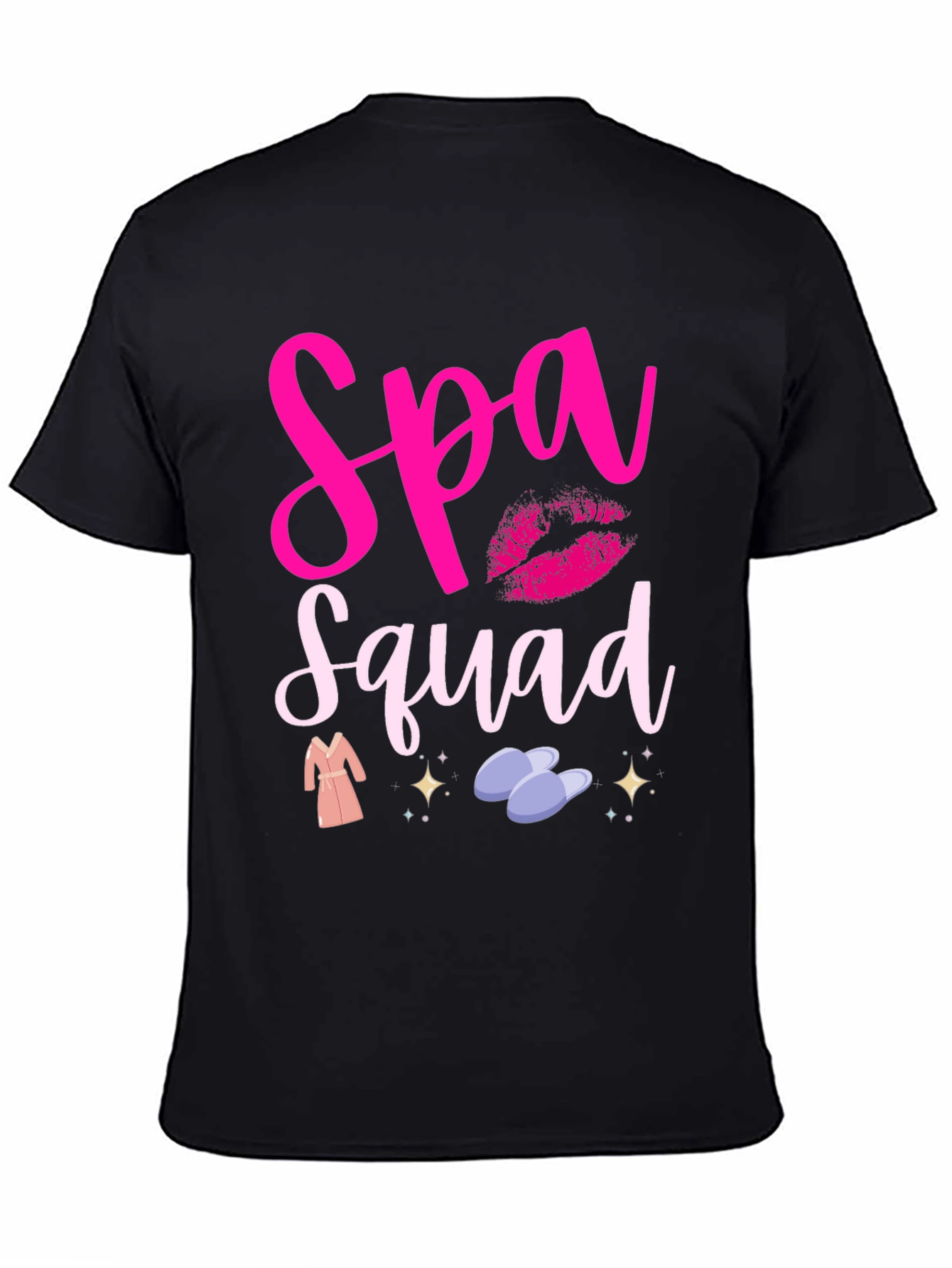 Black Spa Squad Graphic Tee - Relax in Style view 4
