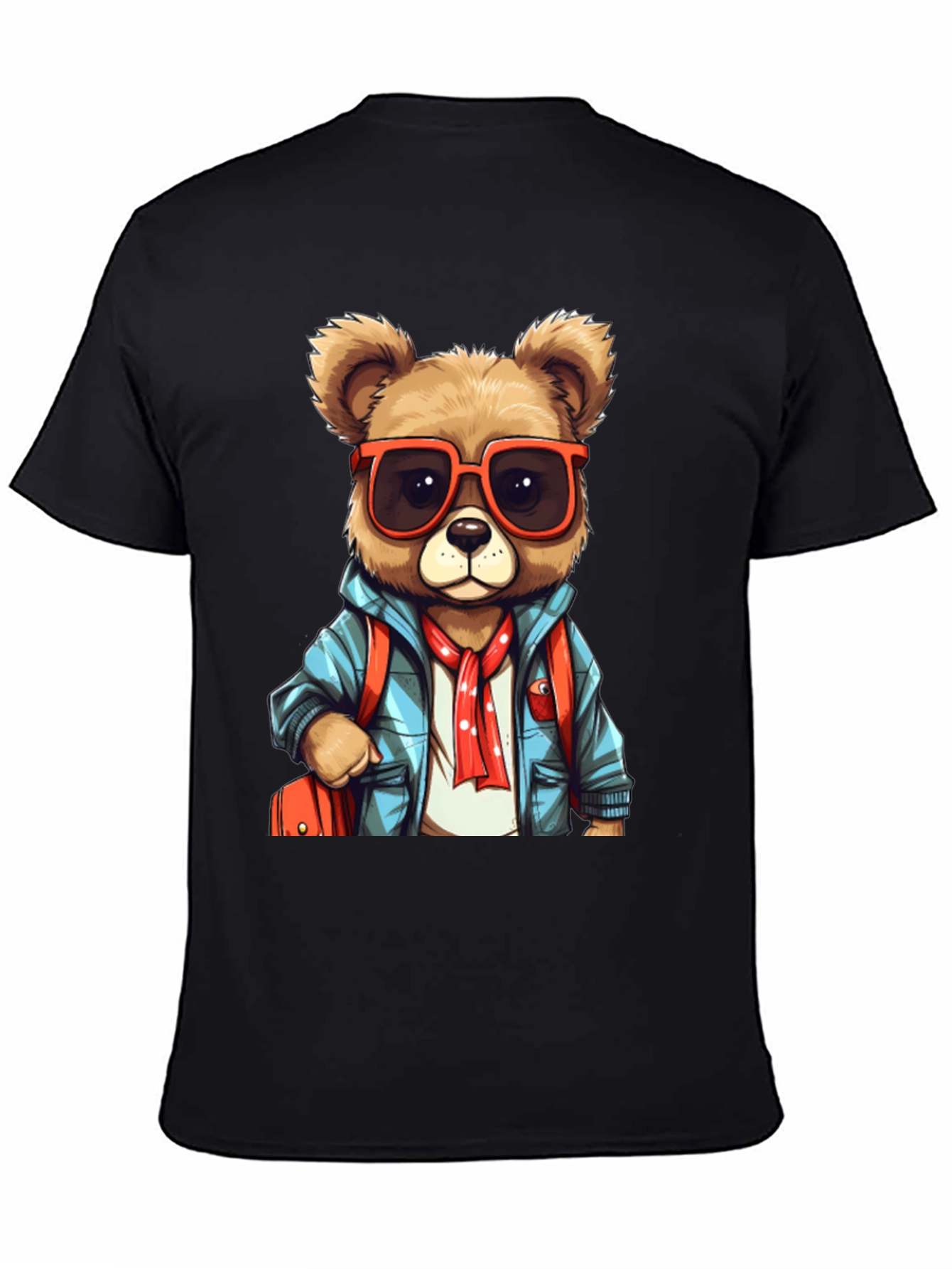 Black Bear with Sunglasses T-Shirt view 4