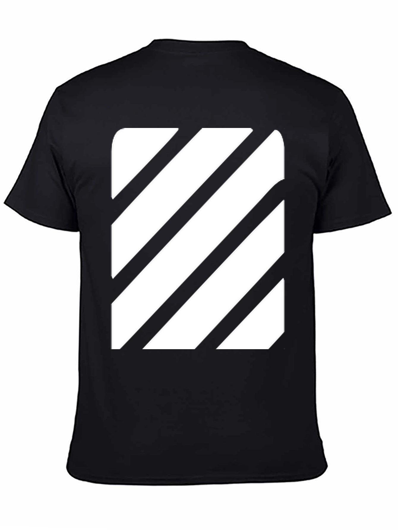 Black Striped Graphic Tee - Modern Casual Style view 4