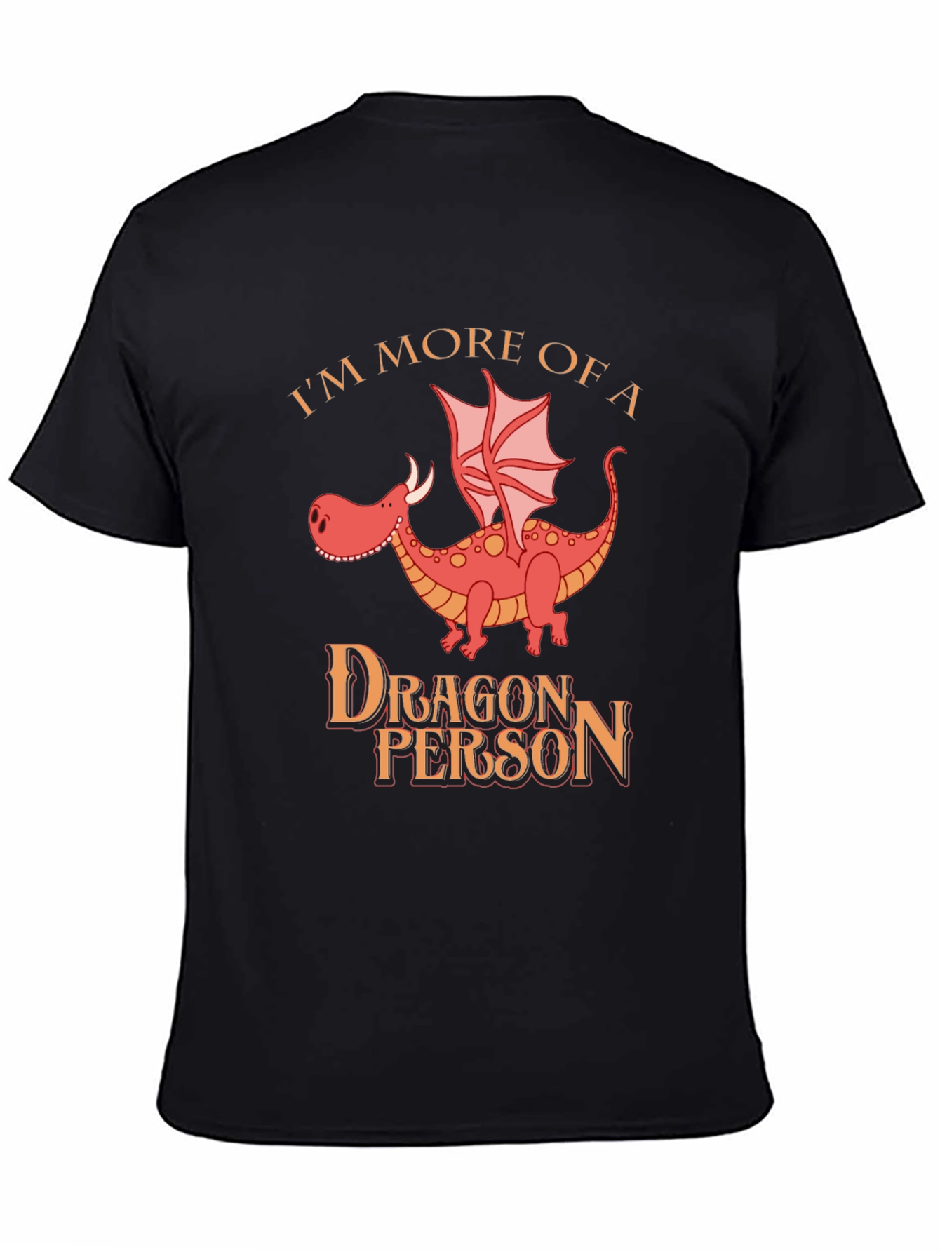 Black Dragon Person T-Shirt: Funny Dragon Lover Tee view 4