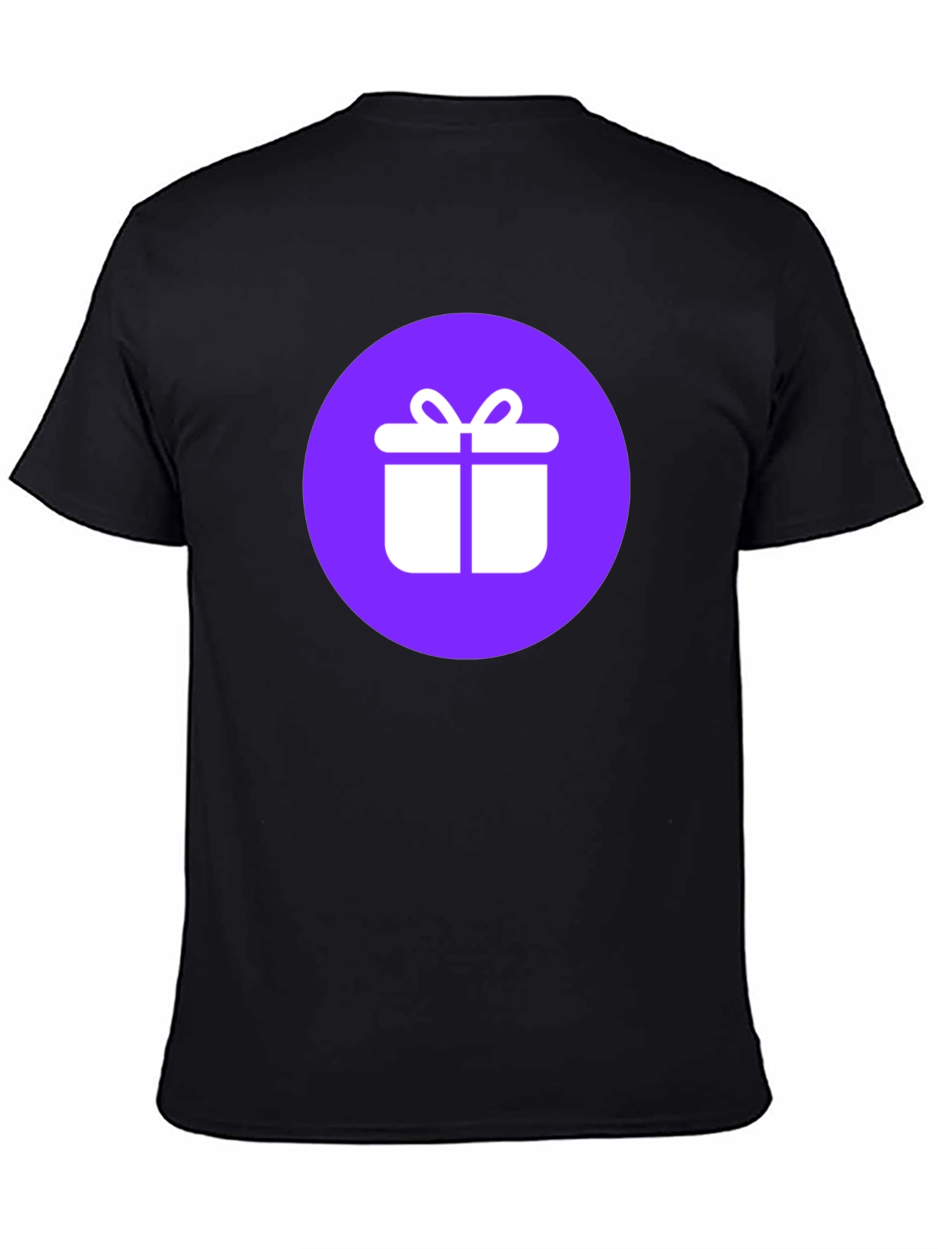 Black Gift Icon Tee - Black Cotton Blend view 4