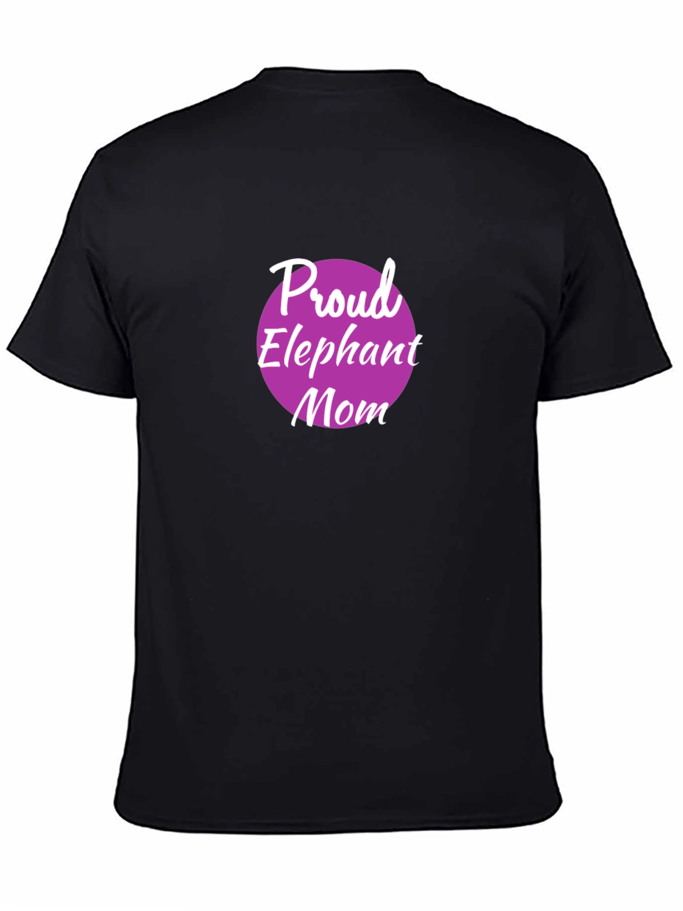 Black Proud Elephant Mom Graphic Tee - Black view 4