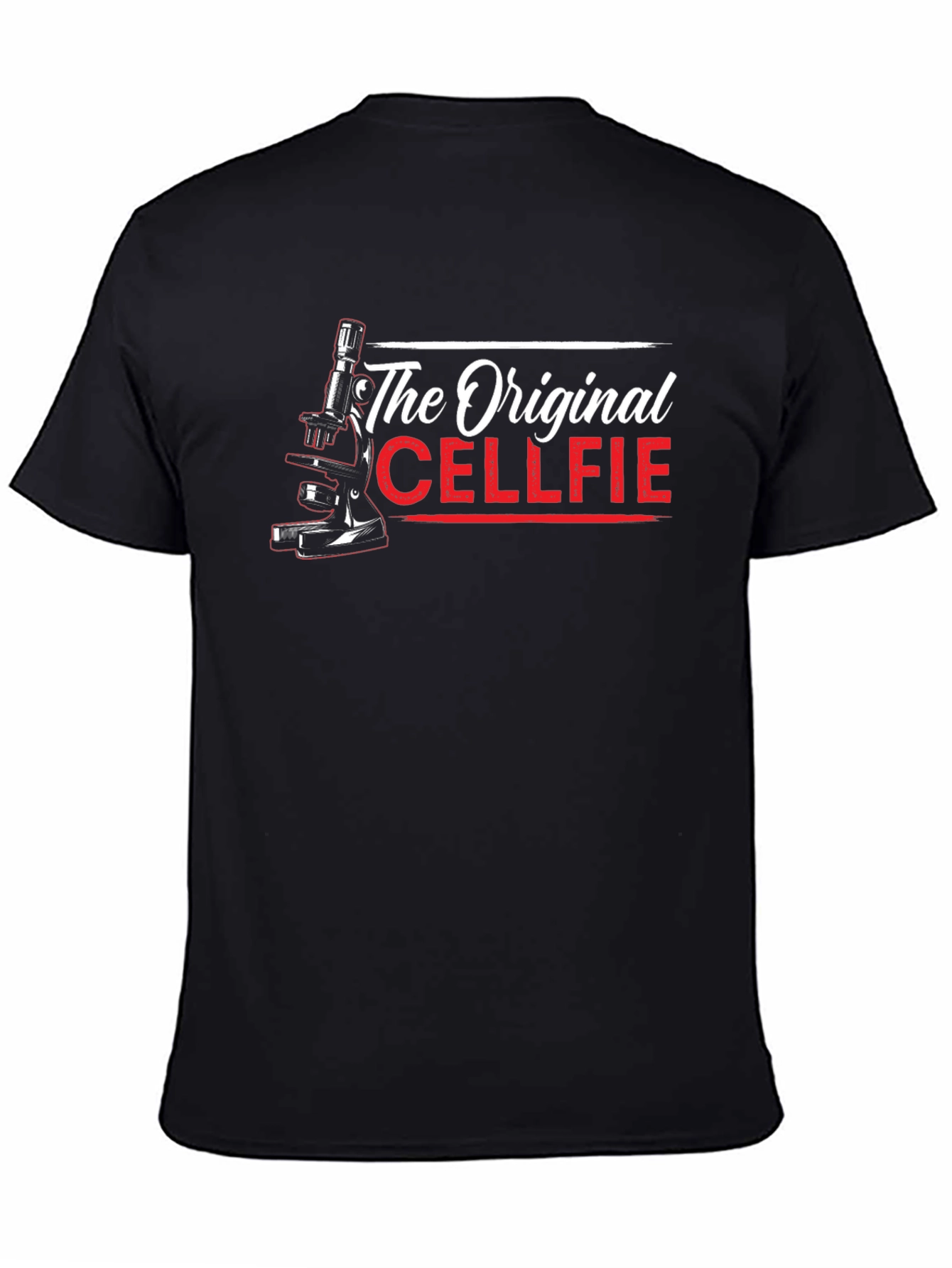 Black The Original Cellfie T-Shirt - Biology Humor view 4