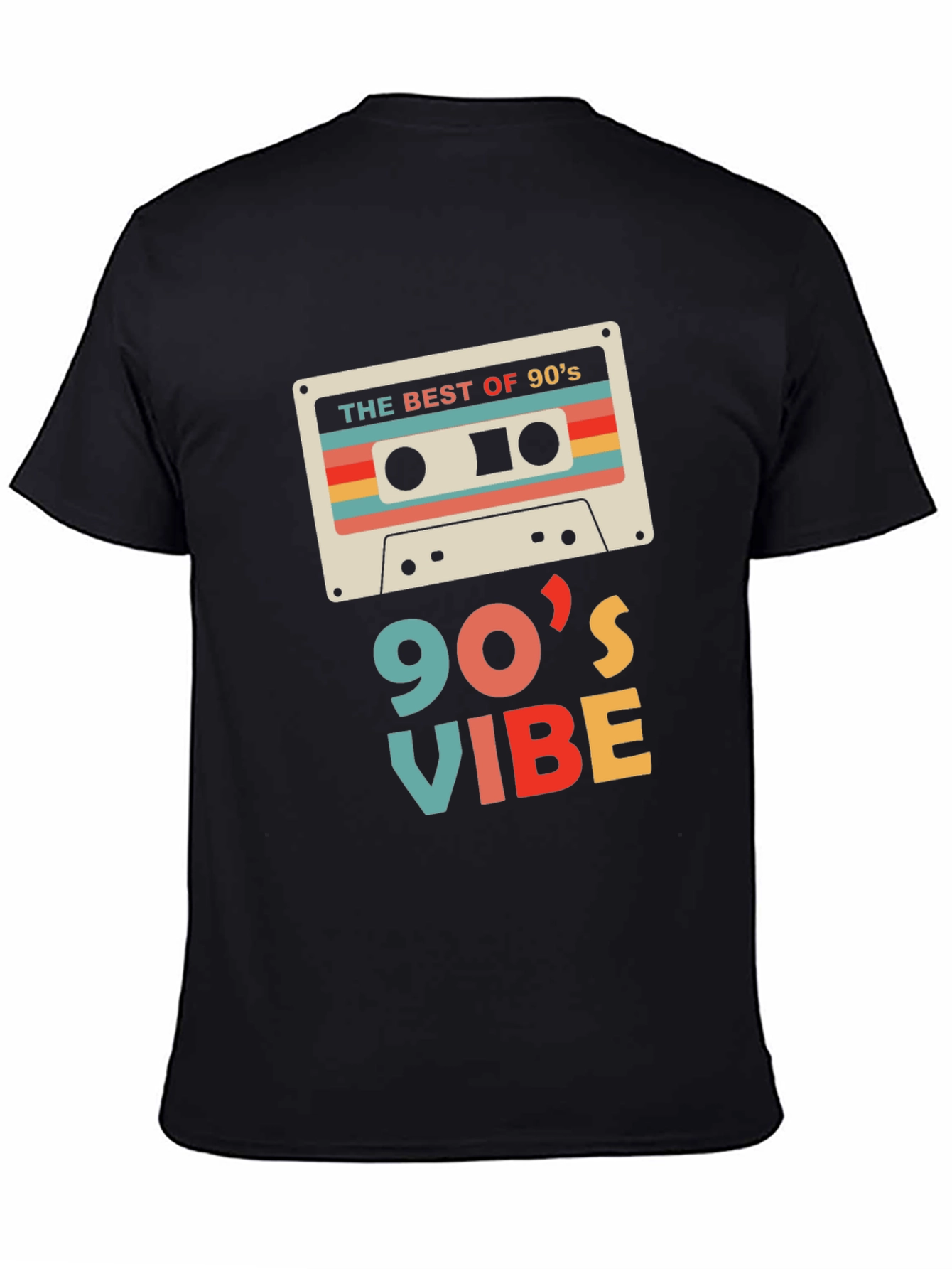 Black Retro 90's Vibe Graphic Tee view 4