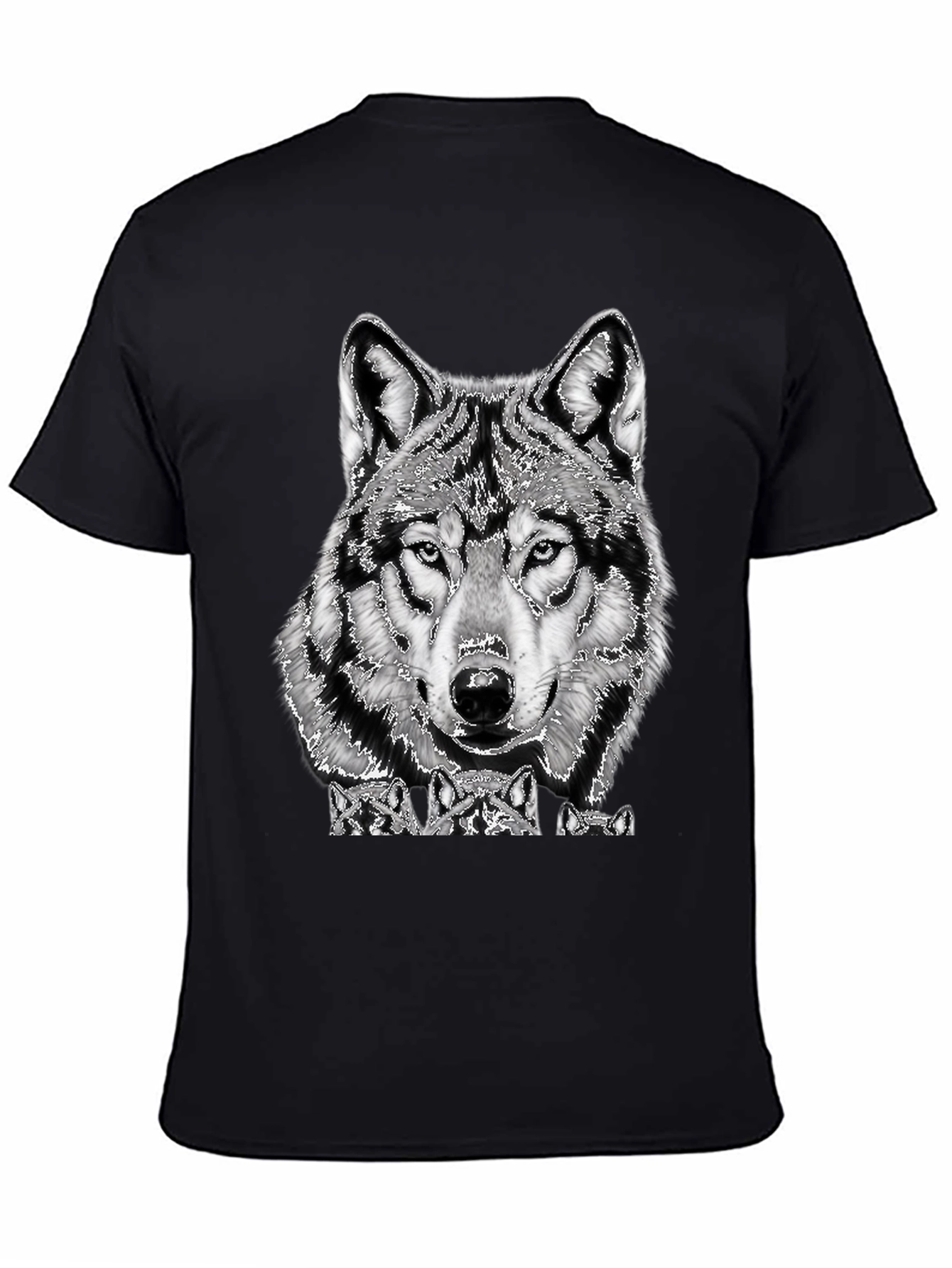 Wolf Pack Graphic Tee - Men's Black T-Shirt - 4
