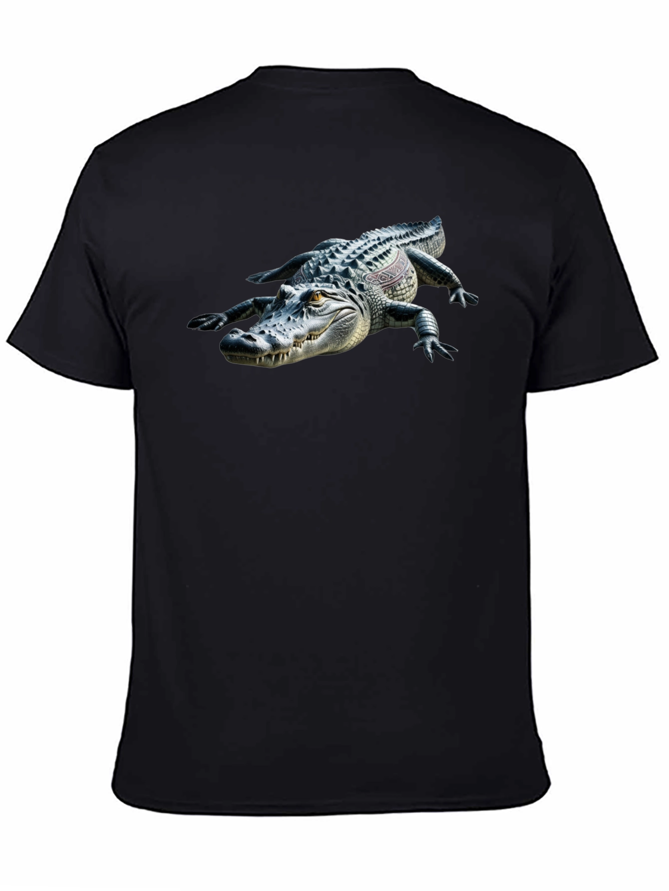 Black Alligator Graphic Black T-Shirt view 4