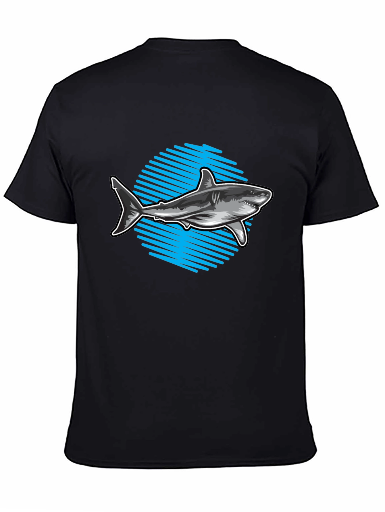 Black Shark Graphic Tee - Men's Black T-Shirt view 4