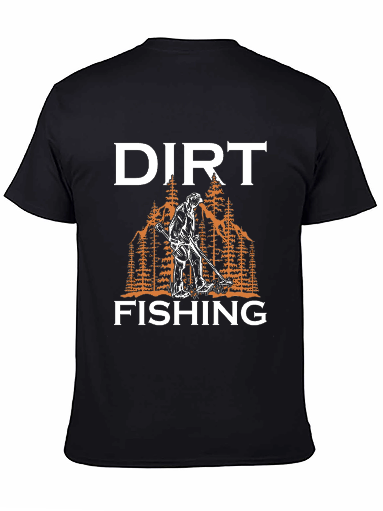 Black Dirt Fishing T-Shirt - Metal Detecting Apparel view 4