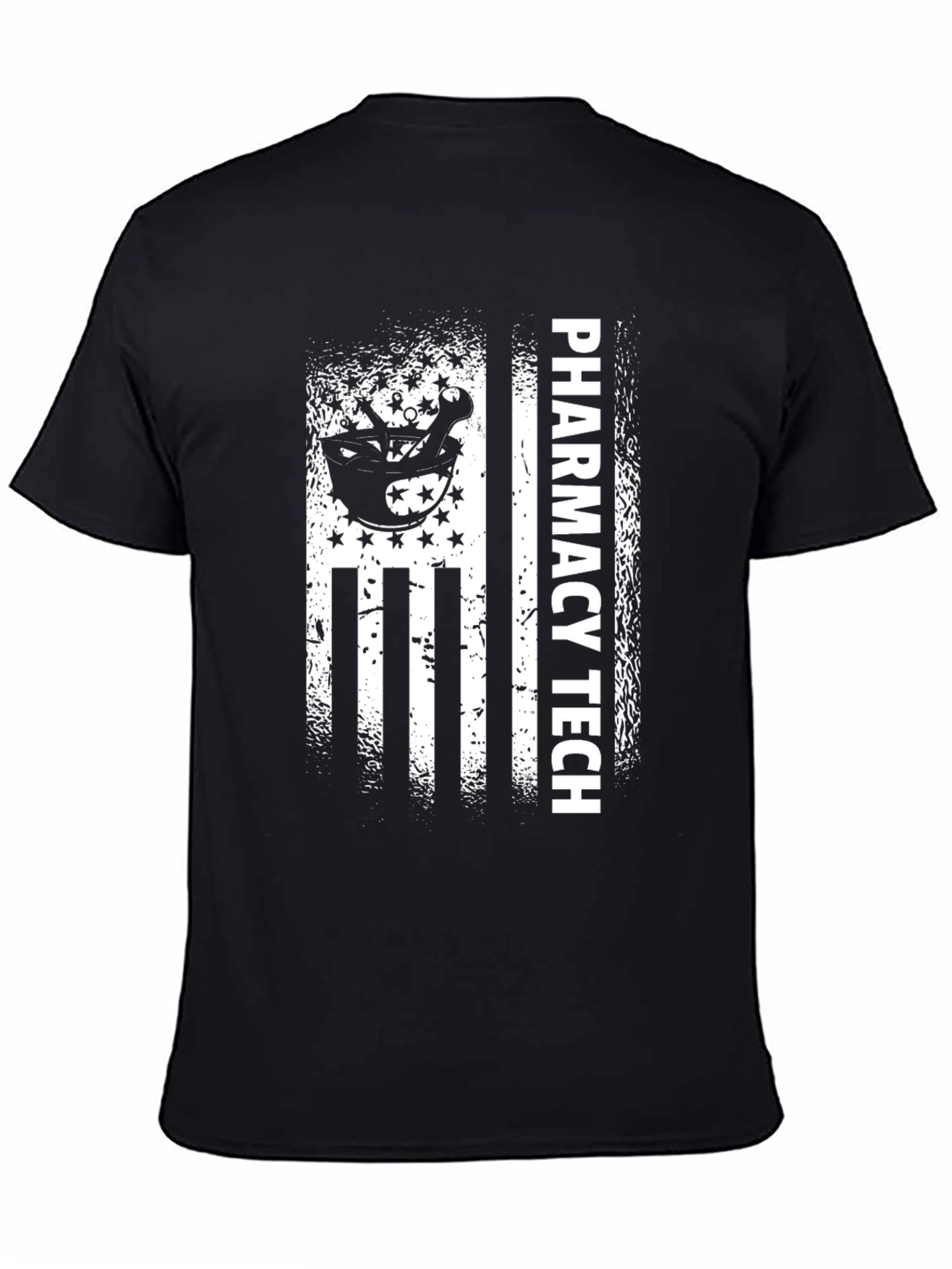 Black Pharmacy Tech Flag T-Shirt view 4
