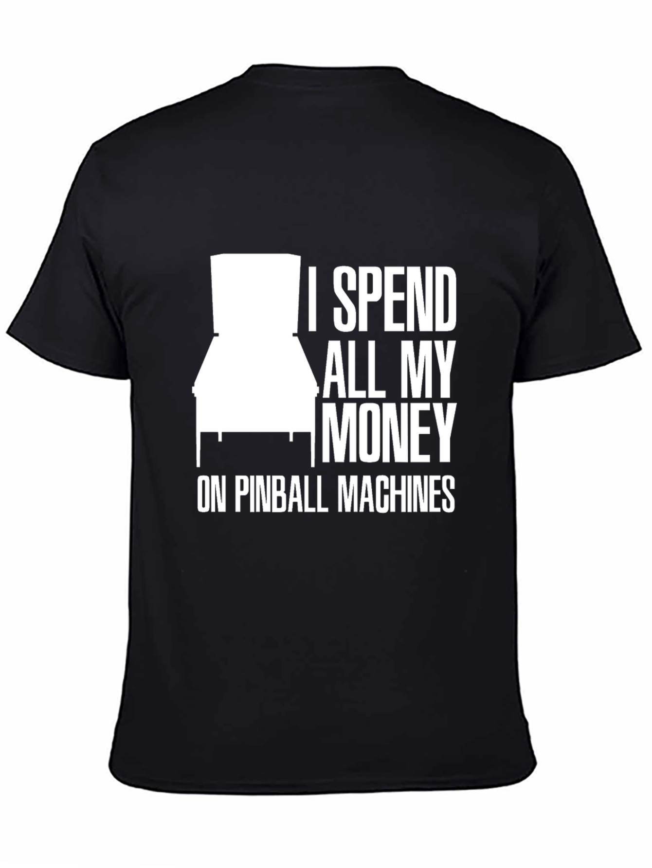 Black Pinball Machine T-Shirt - Gamer Tee view 4