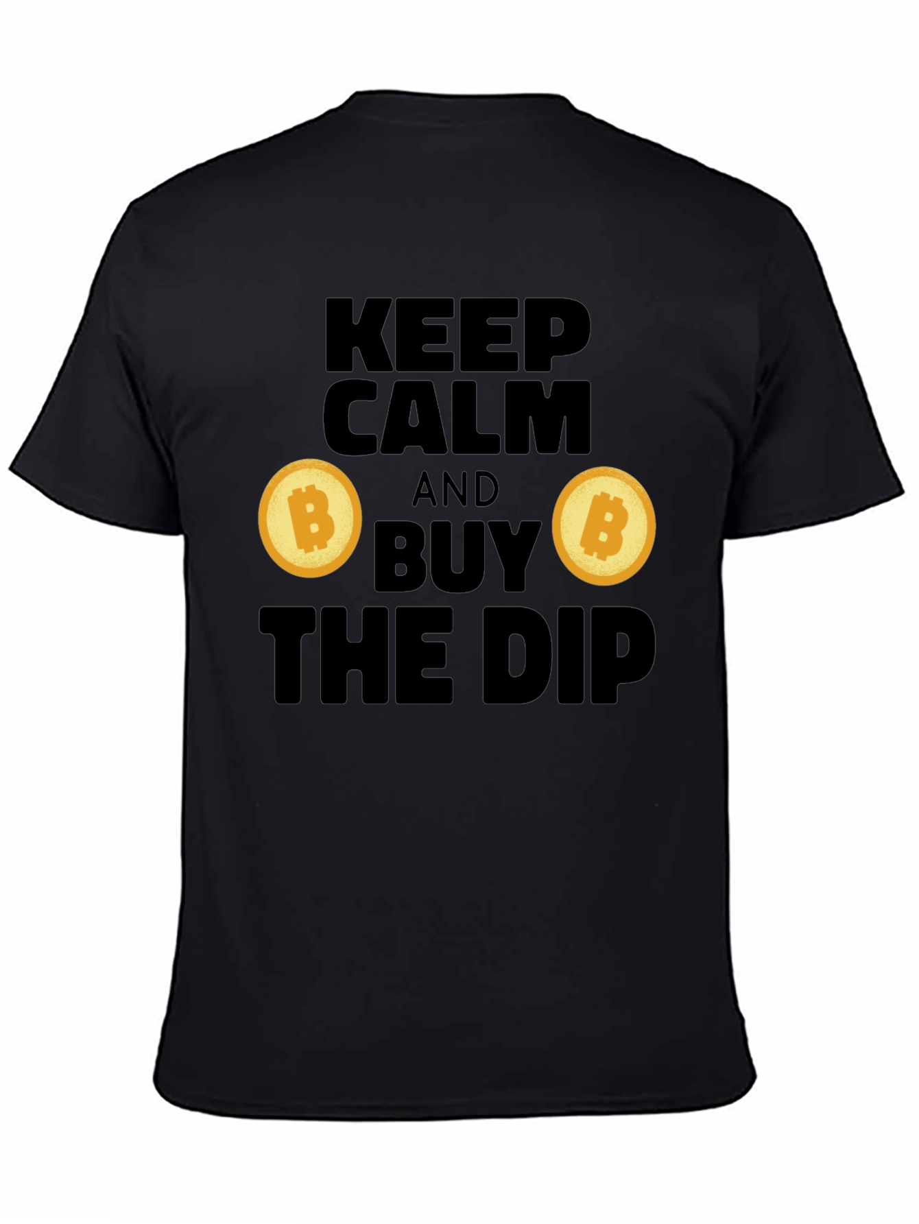 Black Keep Calm and Buy the Dip Crypto T-Shirt view 4