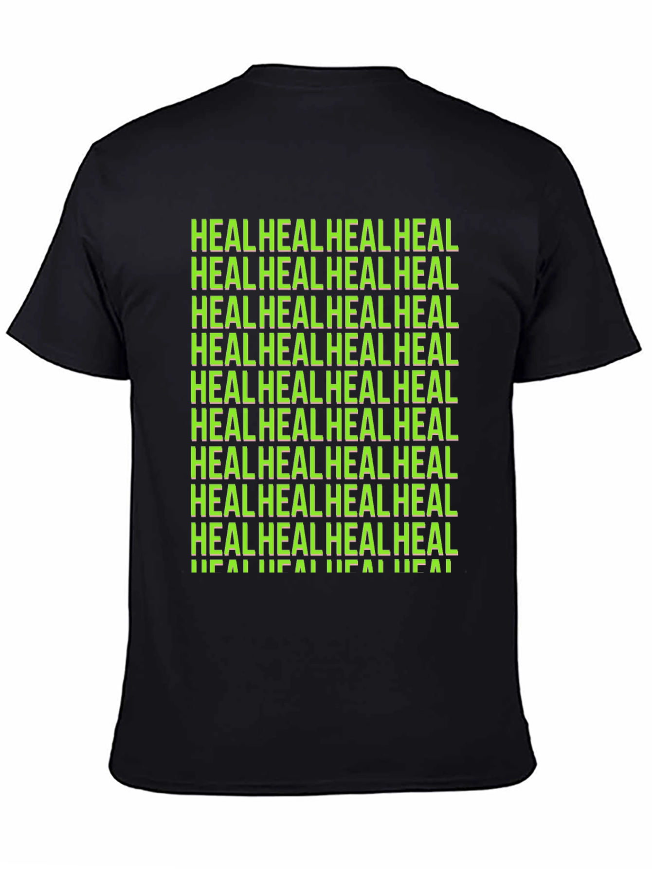 Black Heal Graphic Tee - Black Unisex T-Shirt view 4