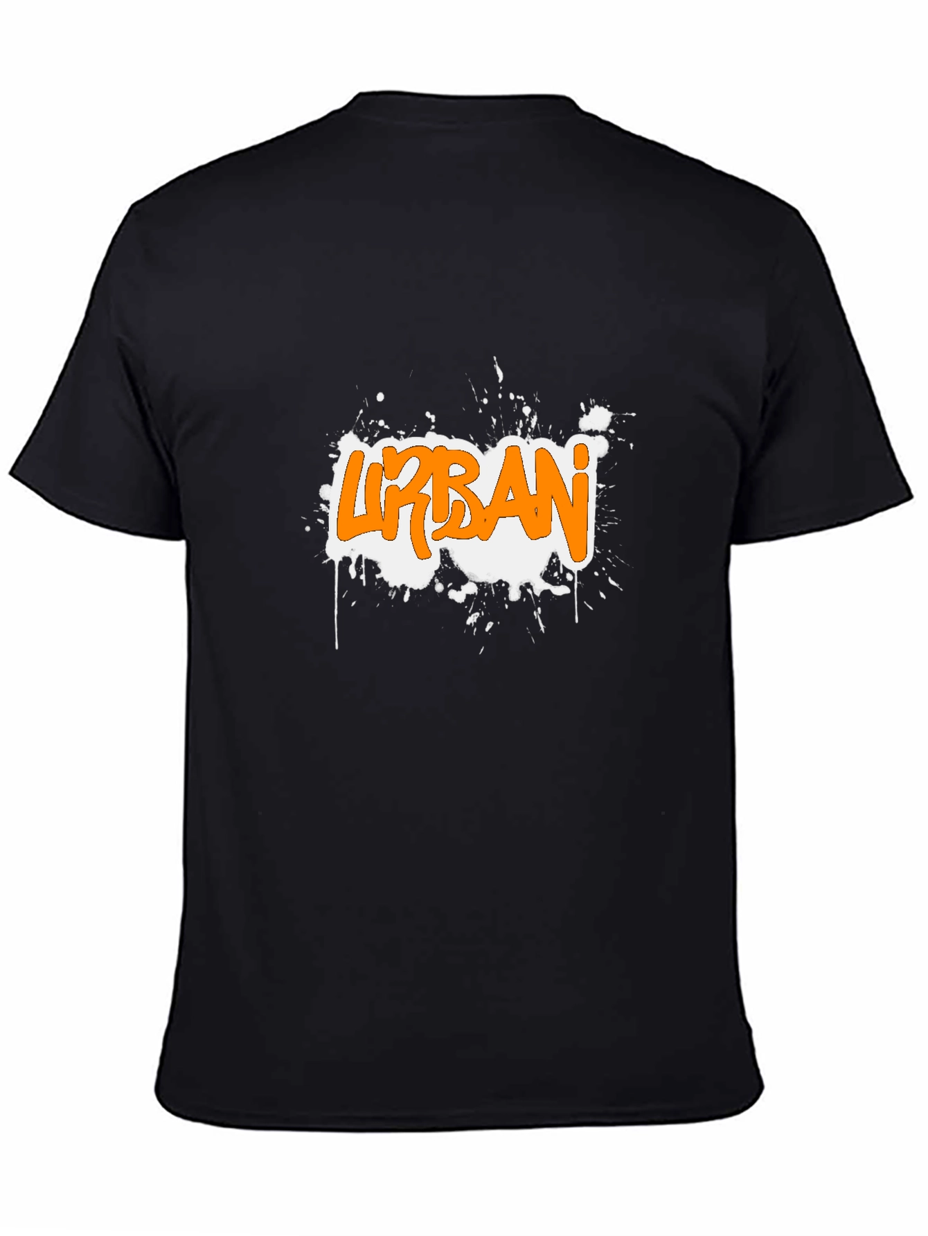 Black Urban Graffiti Style Black T-Shirt view 4