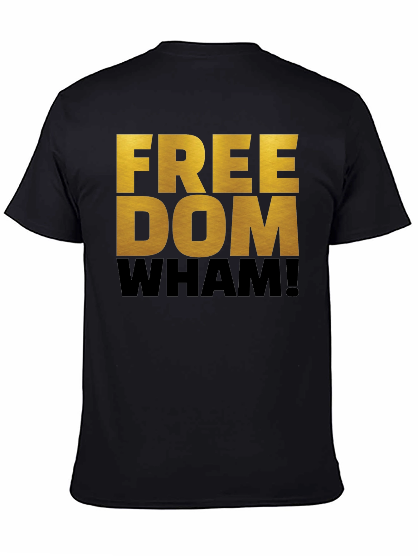 Black Freedom Wham! Graphic T-Shirt - Bold Statement Tee view 4
