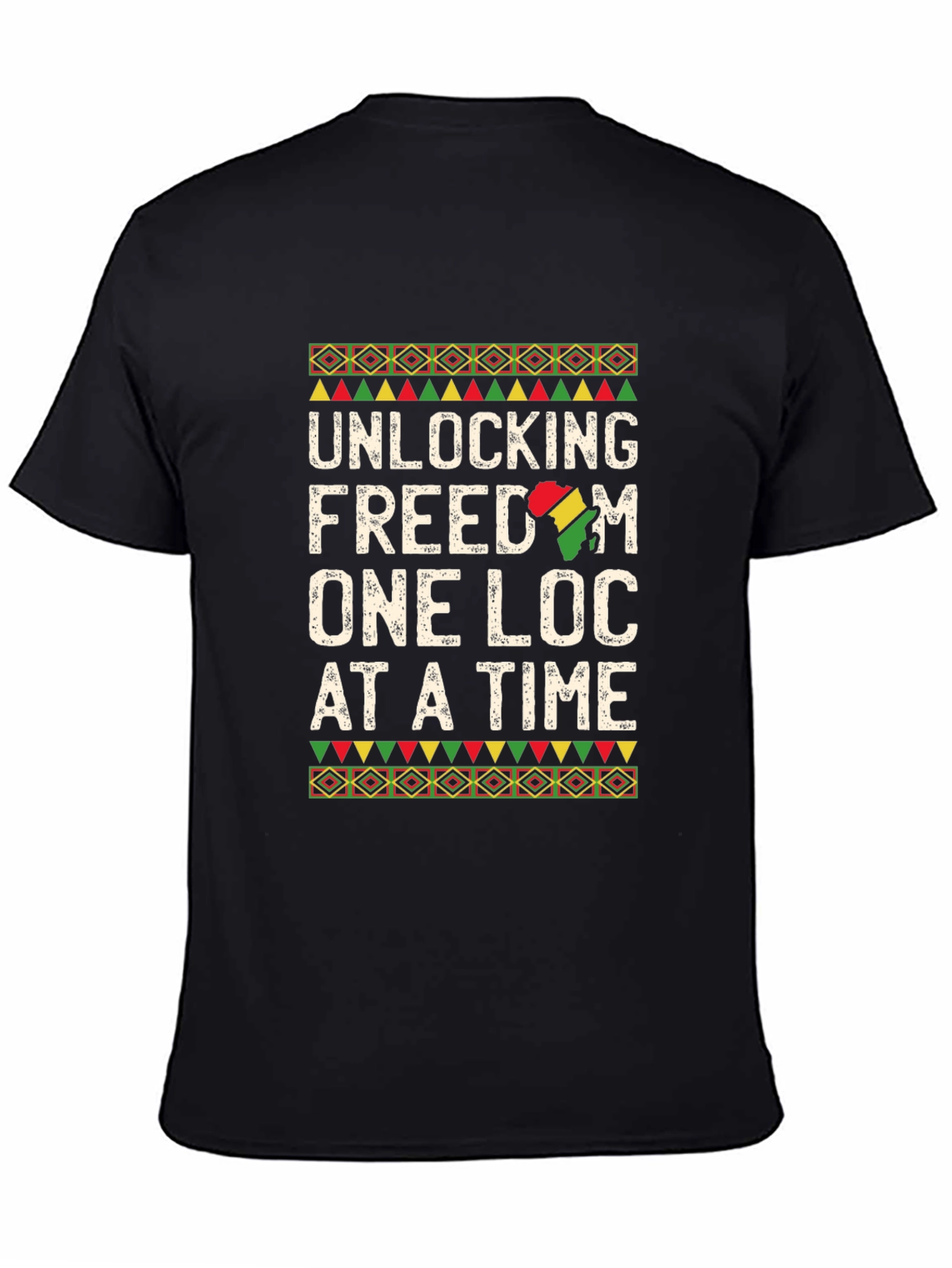 Black Unlocking Freedom T-Shirt - One Loc At A Time view 4