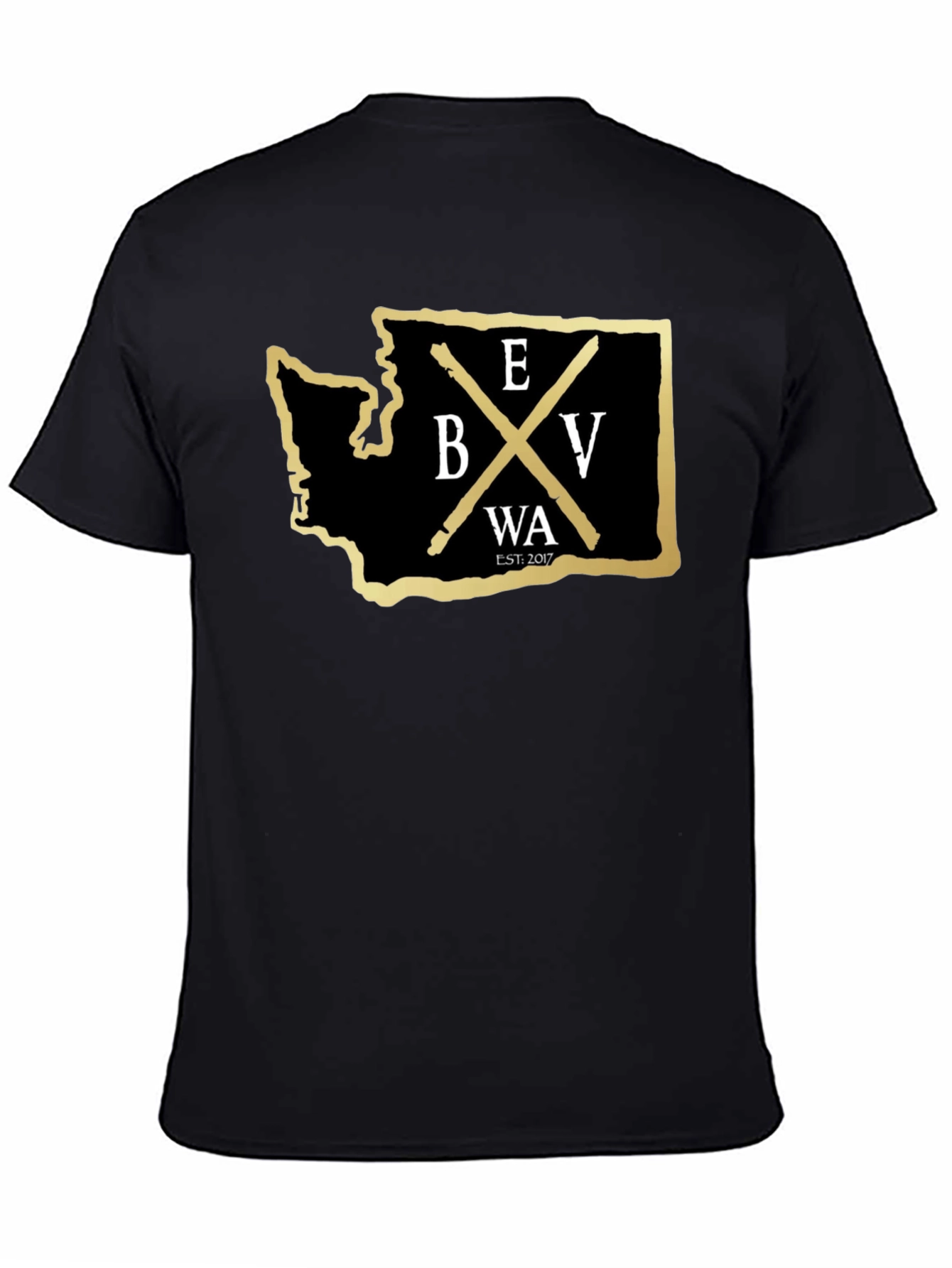 Black Washington State BV T-Shirt - Black view 4