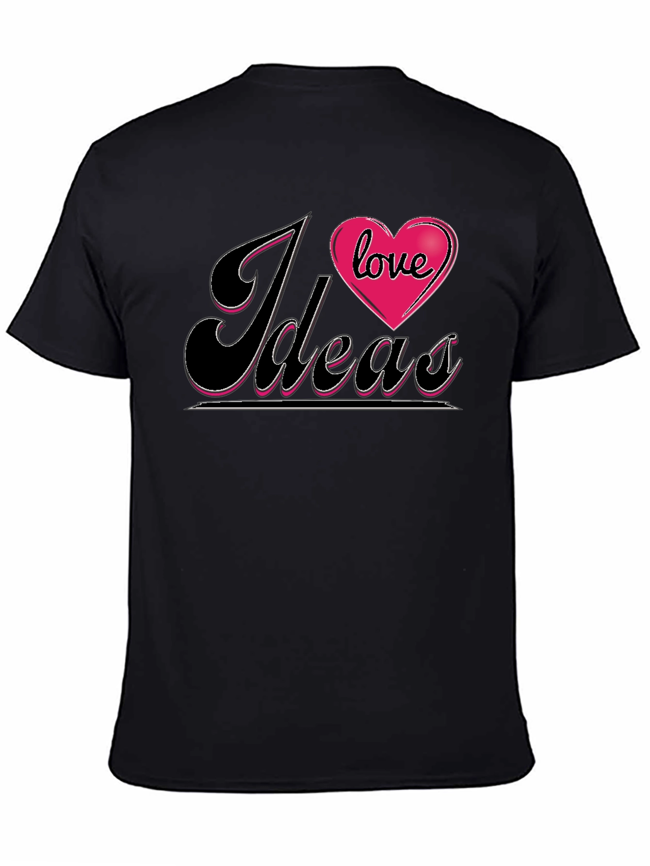 Black I Love Ideas Graphic Tee - Black T-Shirt view 4